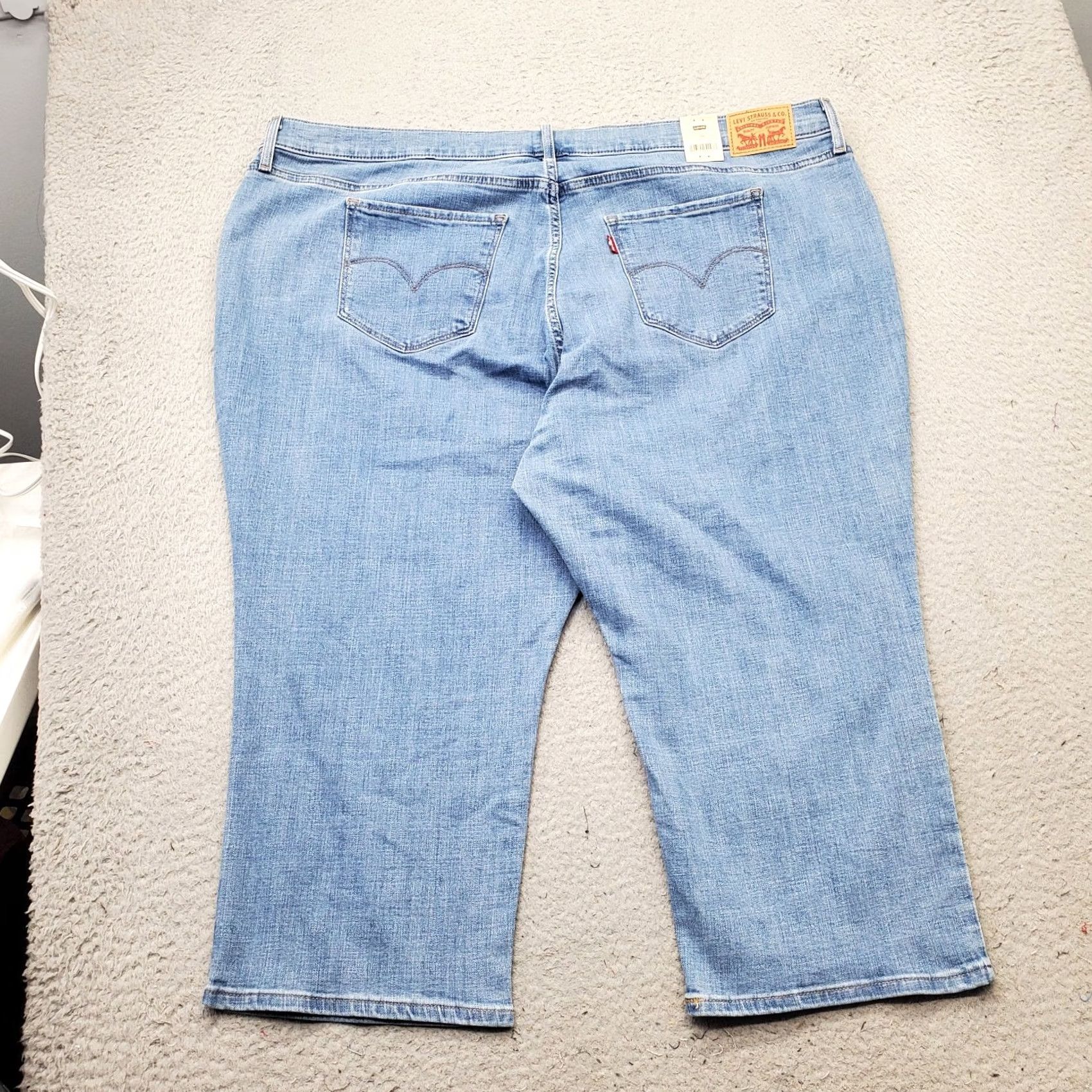 Levi's Levi's 311 Shaping Skinny Capri Jeans Womens 24W Blue Denim Stretch Whiskered Capri Jeans 24W Womens Levi's Shirt Shirt Size 42" / US 20 - 2 Thumbnail