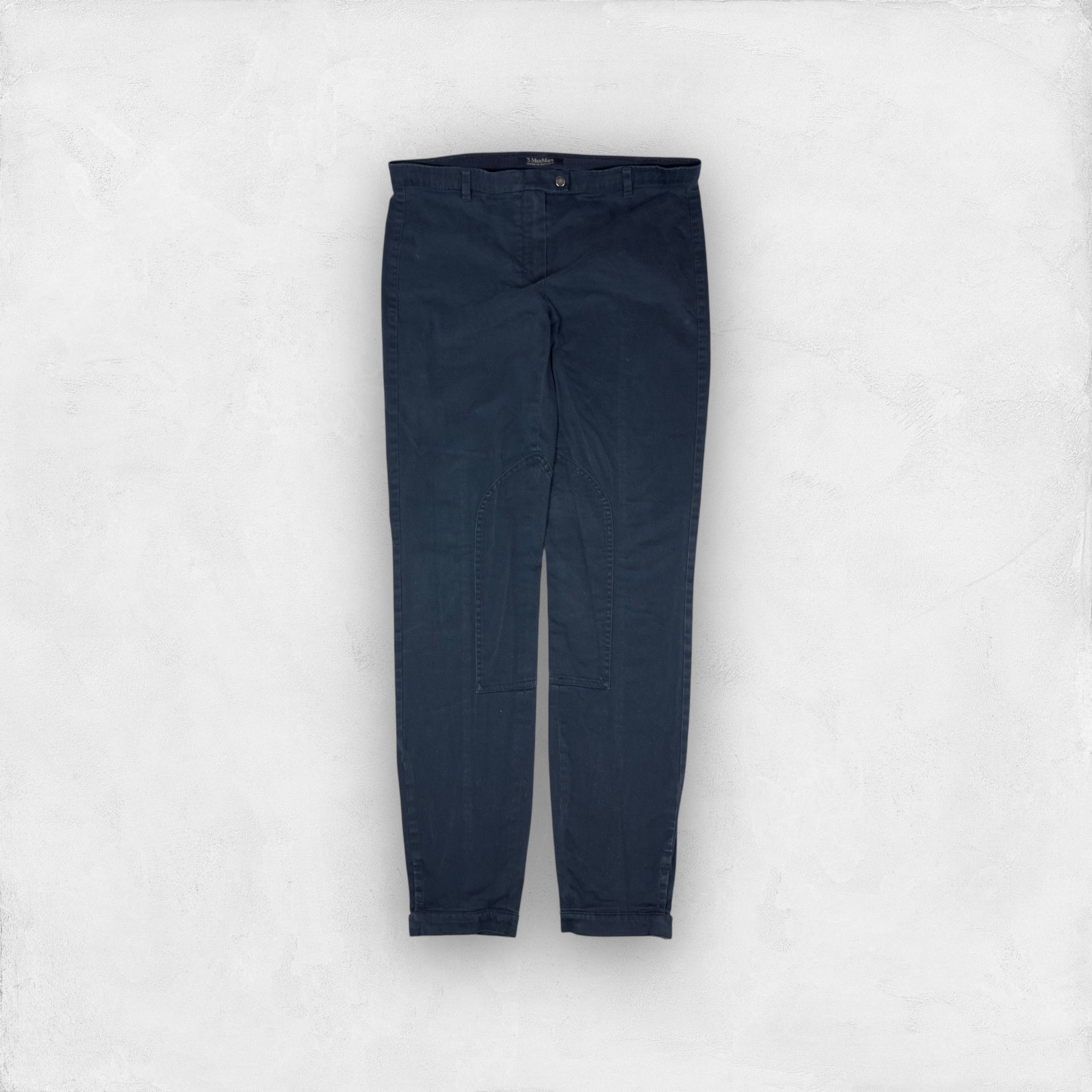 Vintage Max Mara Men's Blue Cotton Stretch Button Fly Chino Pants Size US 32 / EU 48 - 1 Thumbnail