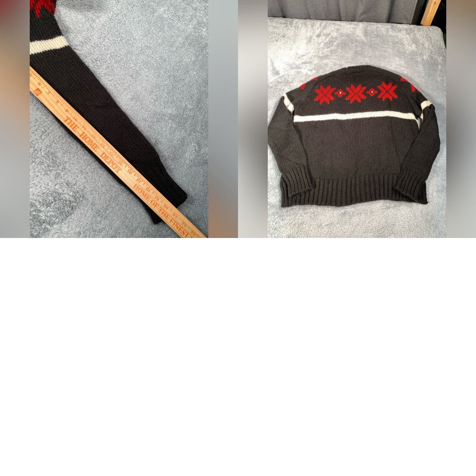 Vintage Wooden Ships Sweater Black Patterned S/M Women Pullover Size S / US 4 / IT 40 - 8 Thumbnail