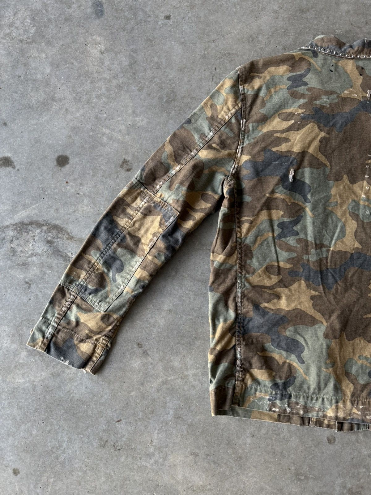 Amiri Amiri Studded Distressed Camo Field Jacket Size US S / EU 44-46 / 1 - 8 Thumbnail