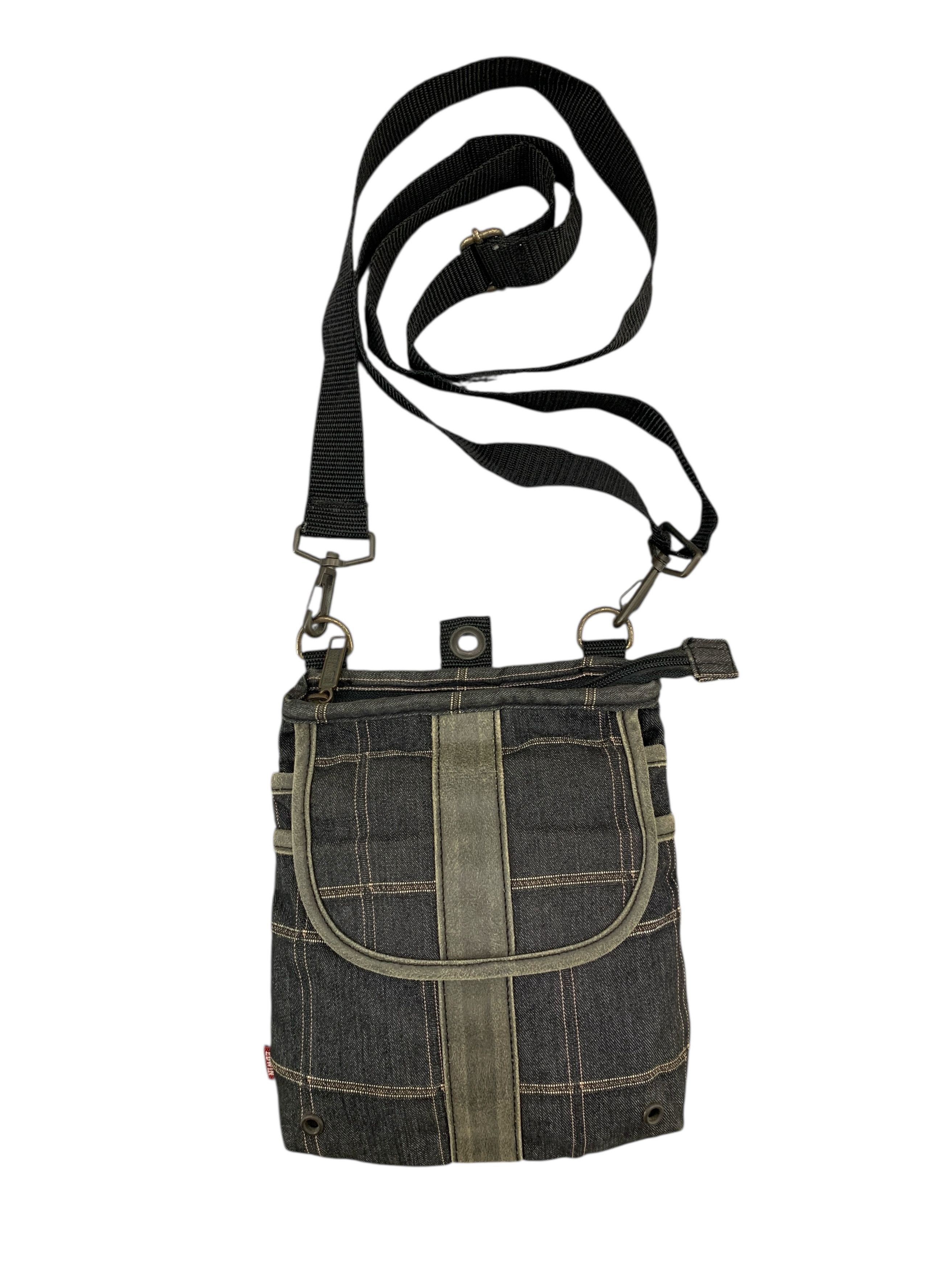 Edwin Sling Bag Denim Unisex Wear in Black, Men's