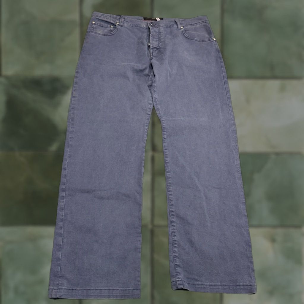 Kiton Kiton Napoli Men's Pants Blue 5 Pocket Khaki Button Fly 38 Regular Waist 35 Inseam 30 in Size US 38 / EU 54 - 1 Thumbnail