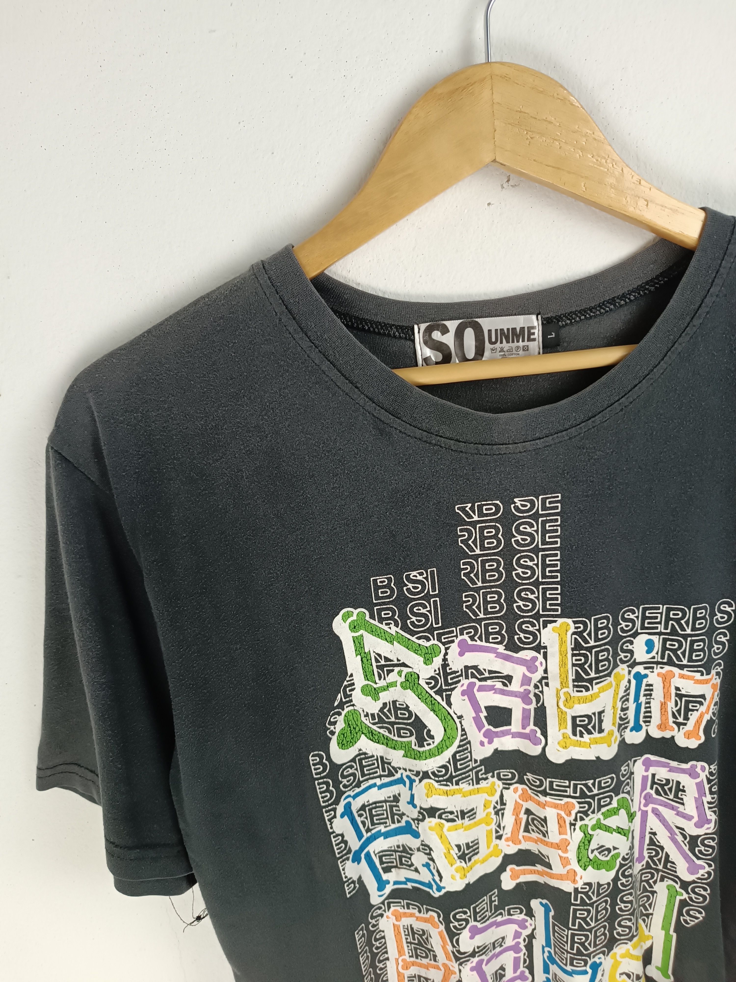 Japanese Brand VINTAGE SO UNME SERB SABIN EAGER BABEL FADED TEE VERY RARE Size US L / EU 52-54 / 3 - 5 Thumbnail