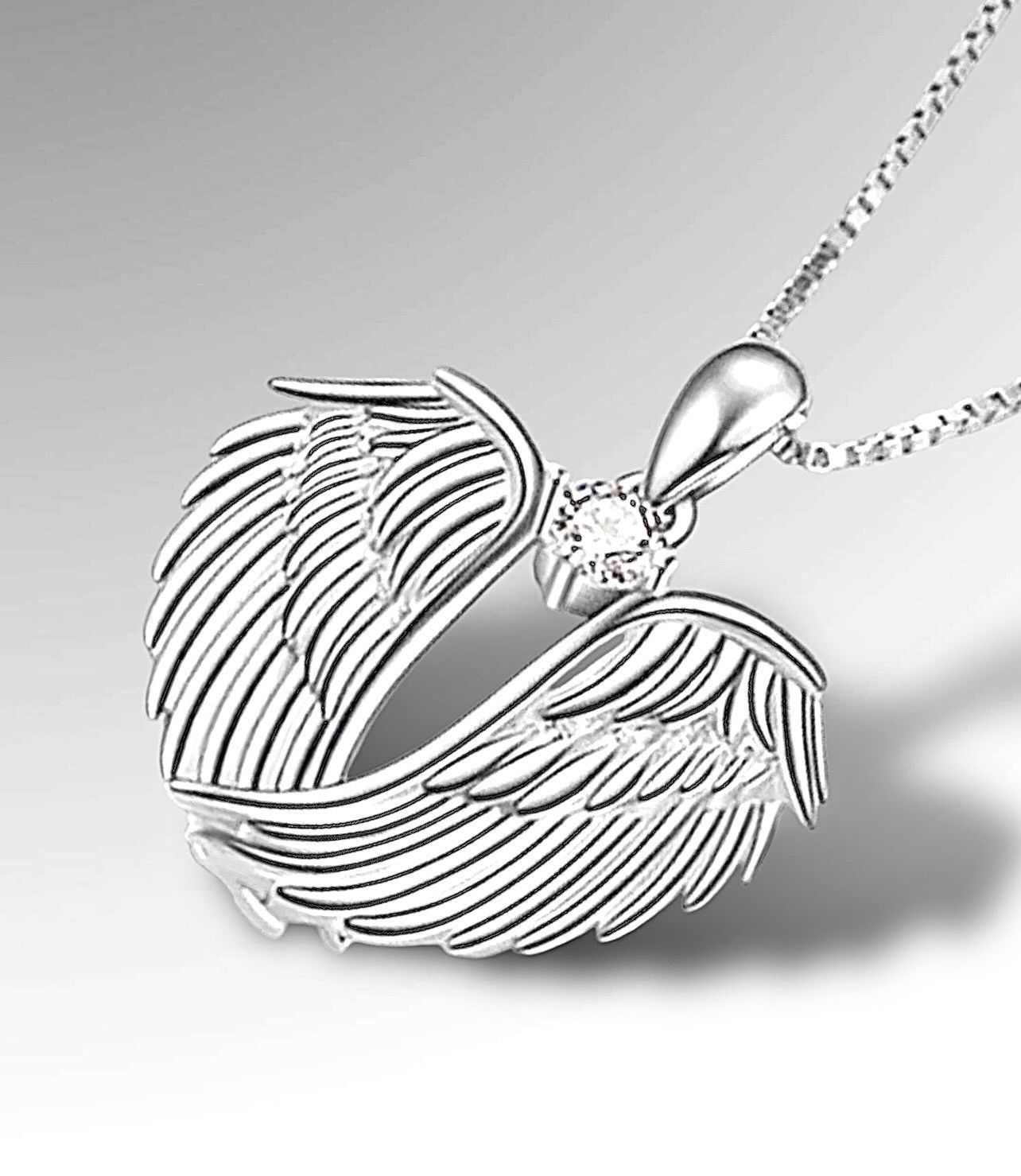 Other 925 Sterling Silver Angel Cubic Zirconia 18” Necklace Size ONE SIZE - 10 Thumbnail