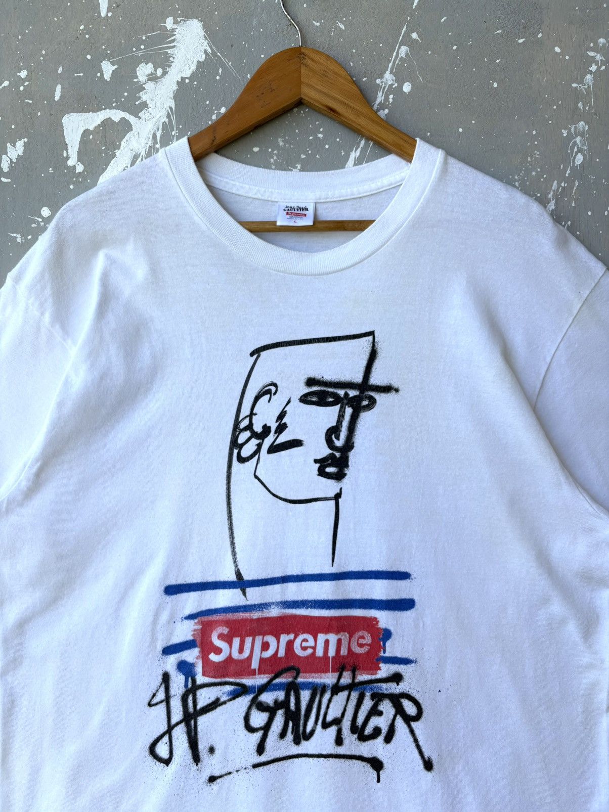 Jean Paul Gaultier × Supreme Supreme Jean Paul Gaultier Tee in White SS19 Collection Size US L / EU 52-54 / 3 - 2 Thumbnail