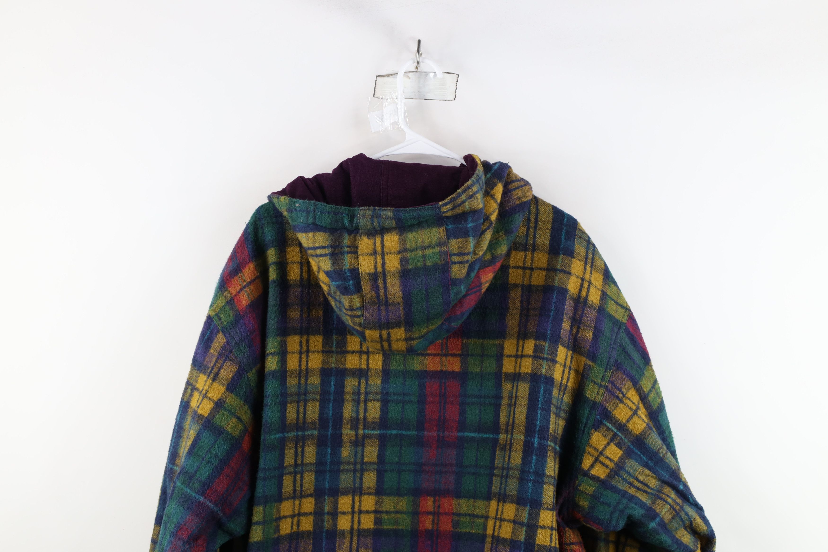 Vintage Vintage 90s Streetwear Reversible Plaid Hooded Parka Jacket Size US M / EU 48-50 / 2 - 7 Thumbnail