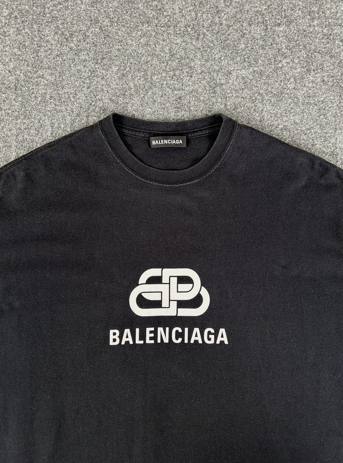 Balenciaga Balenciaga - BB Interlocking Logo - Short Sleeve Shirt Black Size US M / EU 48-50 / 2 - 4 Thumbnail