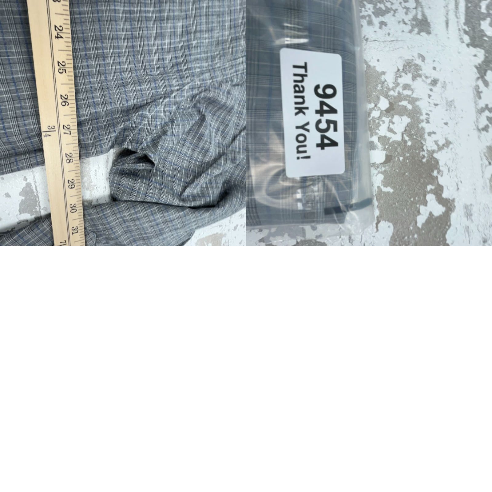 Ralph Lauren Ralph Lauren Shirt Men Gray Blue Button Up Glen Check Plaid Dress Sz XL 17.5 34 Size 48R - 8 Thumbnail