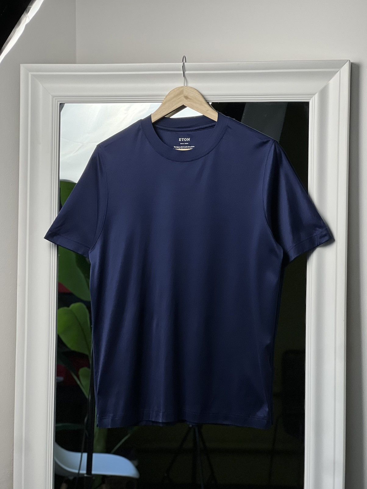 Designer × Eton Eton Slim Fit Navy T-Shirt M Filo di Scozia Cotton Size US M / EU 48-50 / 2 - 1 Thumbnail