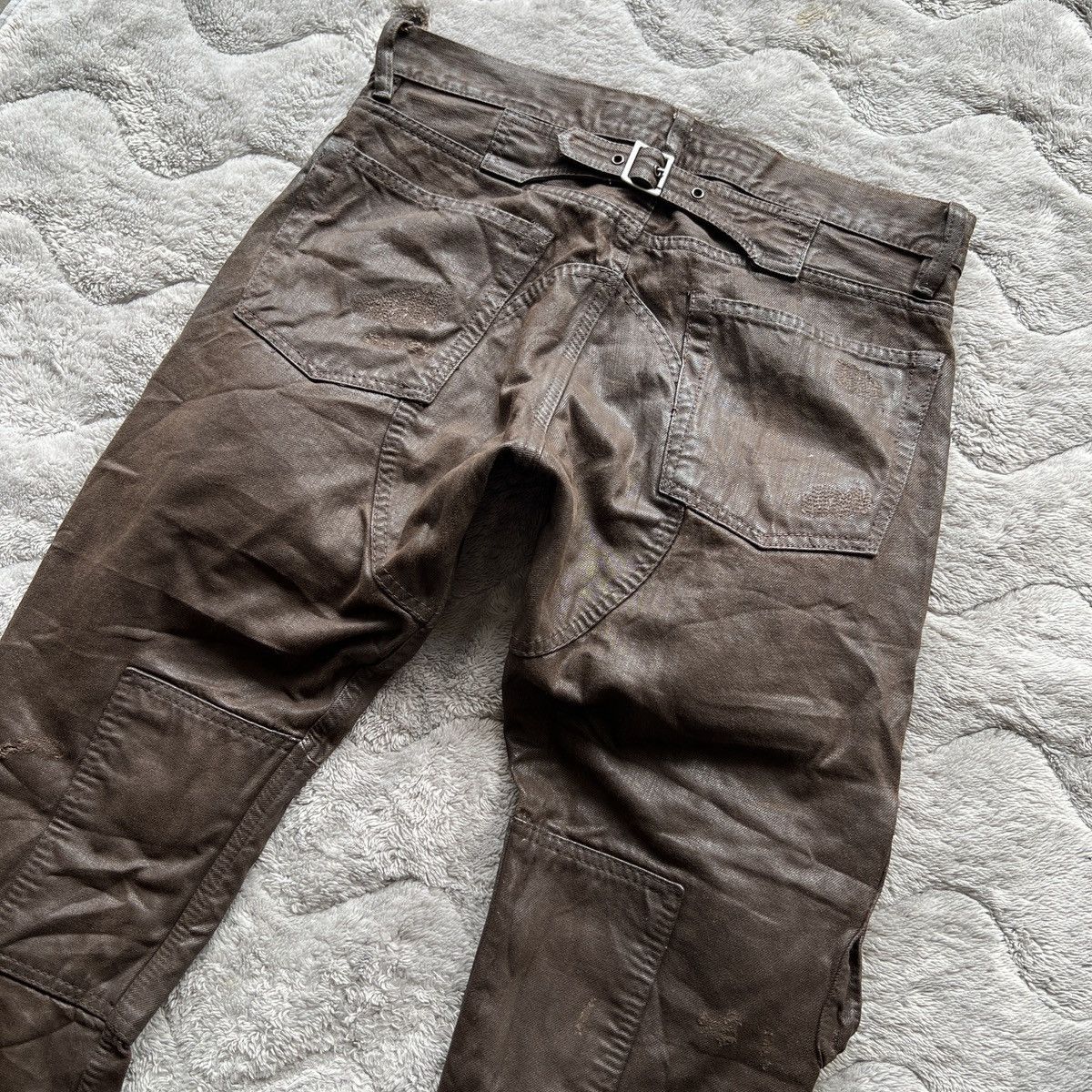 Ralph Lauren 🔥 Ralph Lauren Coated Cargo Pants Brown Tactical Utility Size US 31 - 16 Thumbnail