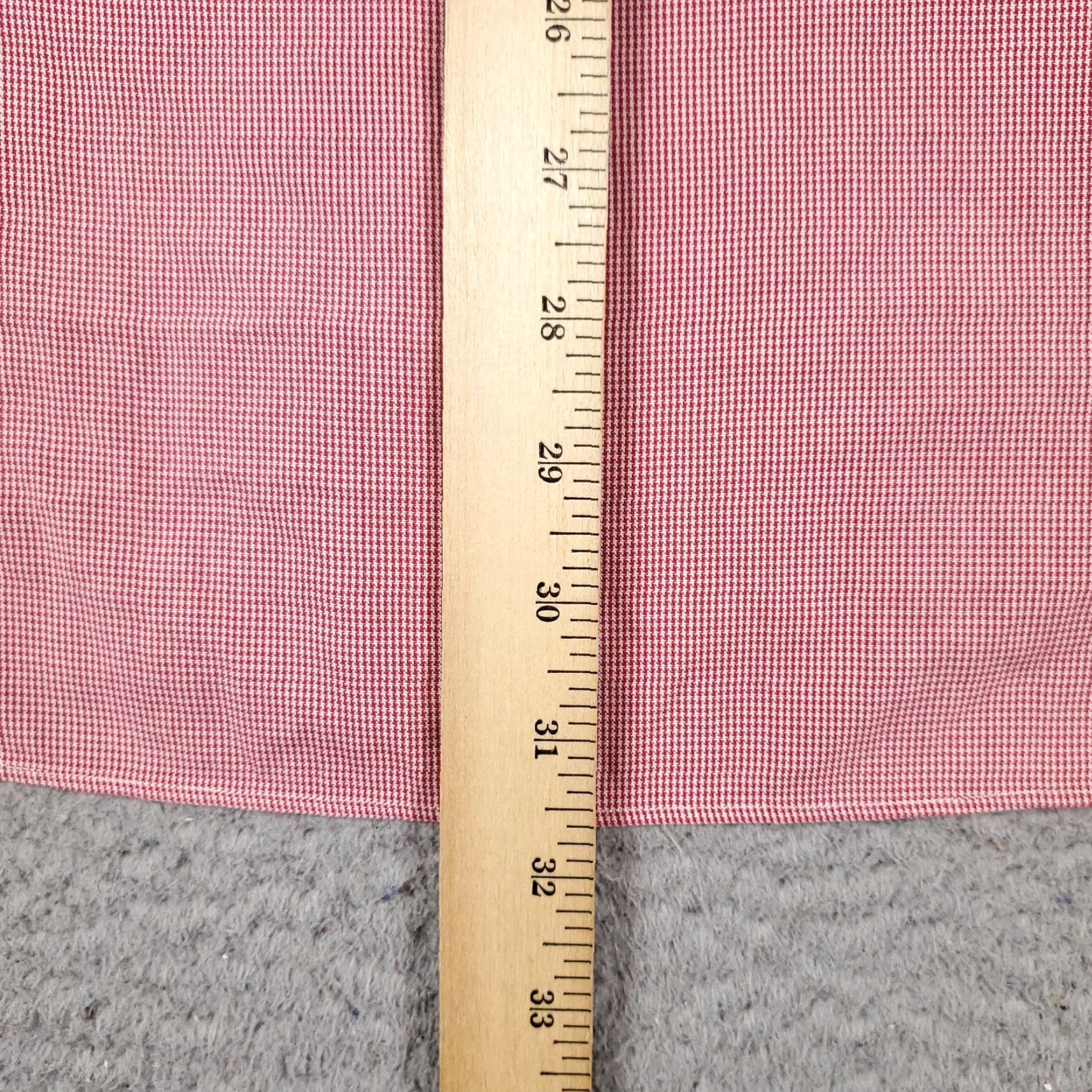 Tommy Hilfiger Tommy Hilfiger Dress Shirt Mens 16 Red Long Sleeve Button Up Regular Fit Size 42R - 4 Thumbnail