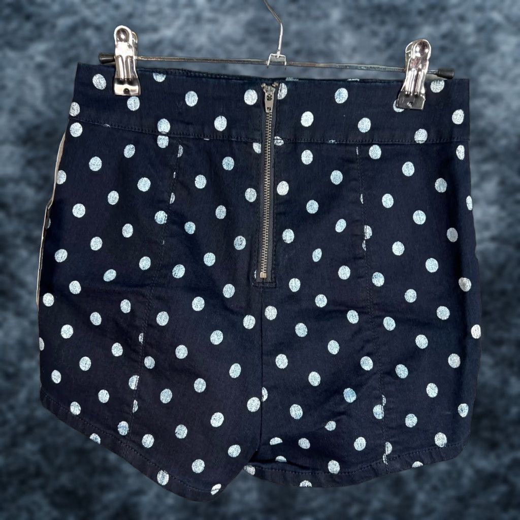 Vintage Kinchi Blue Womens Size 4 Polka Dot High-Waisted Shorts Shirt? Size 27" / US 4 / IT 40 - 1 Thumbnail