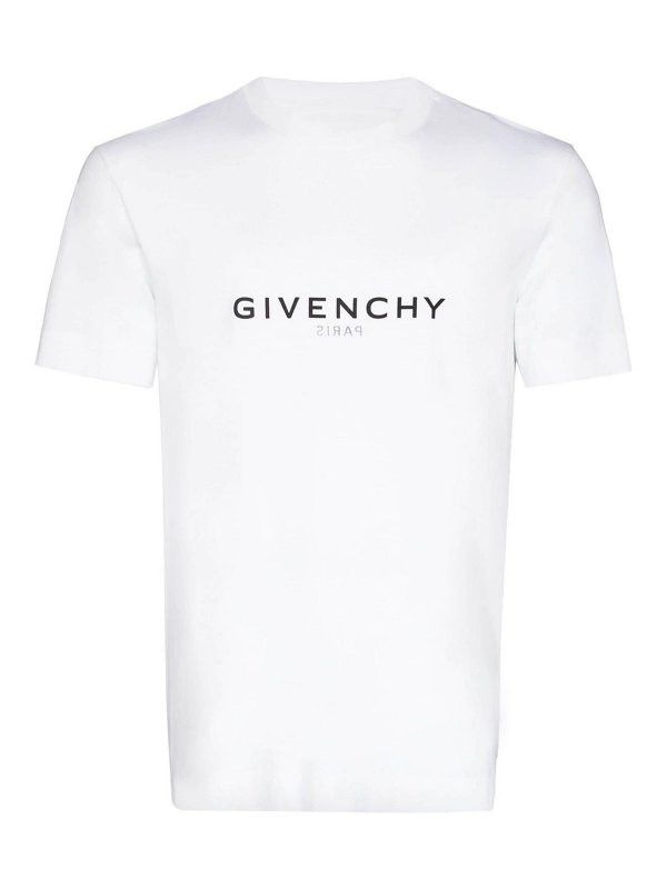 Givenchy o1w1db10326 Slim Fit Reverse Print T-Shirt in White Size US XXS / EU 40 - 1 Thumbnail