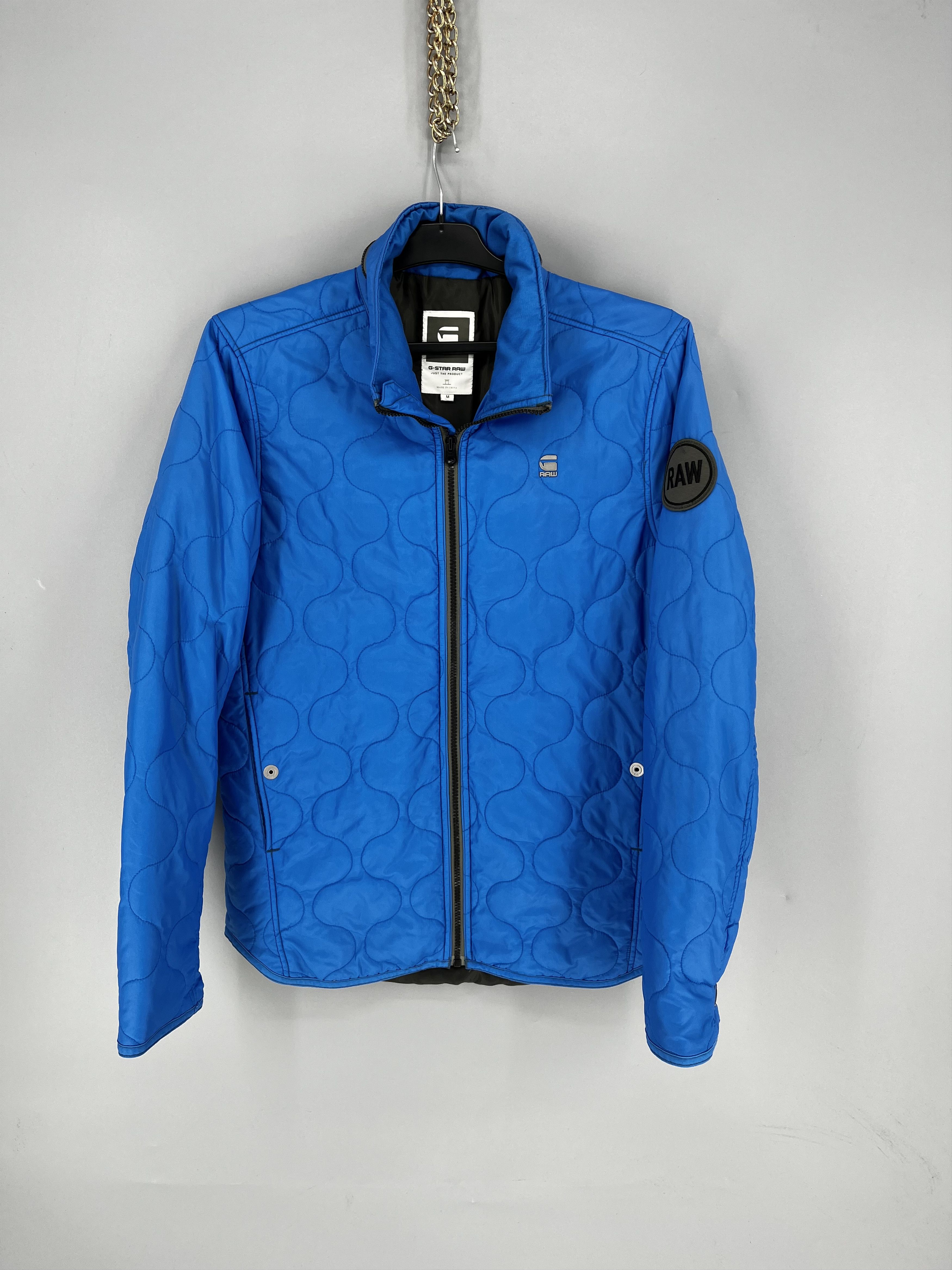 Raw State G-Star RAW Blue Quilted Zip Jacket Men’s Size US M / EU 48-50 / 2 - 1 Thumbnail