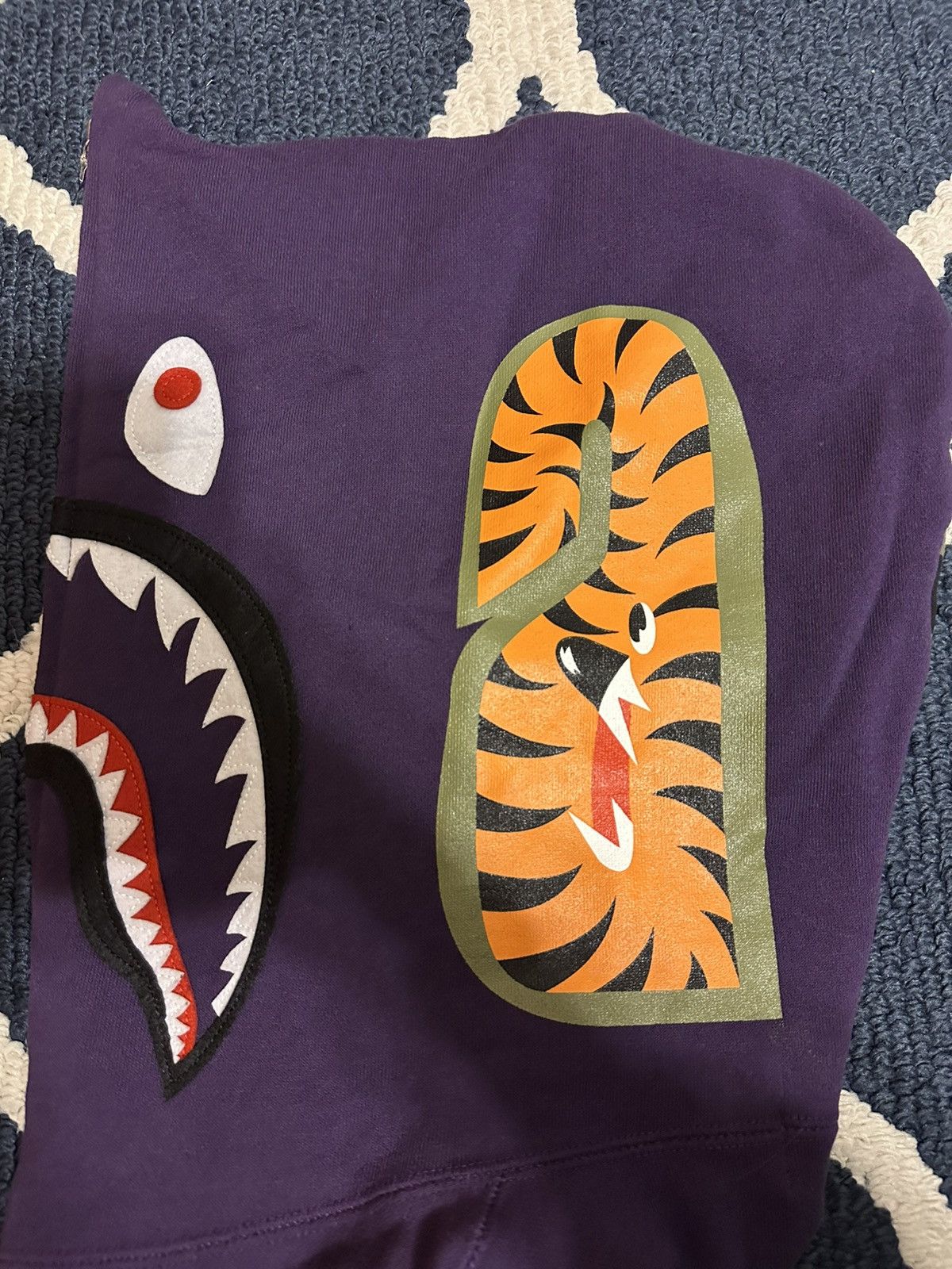 Bape Bape Purple WGM Camo Shark Hoodie Size US XL / EU 56 / 4 - 4 Thumbnail