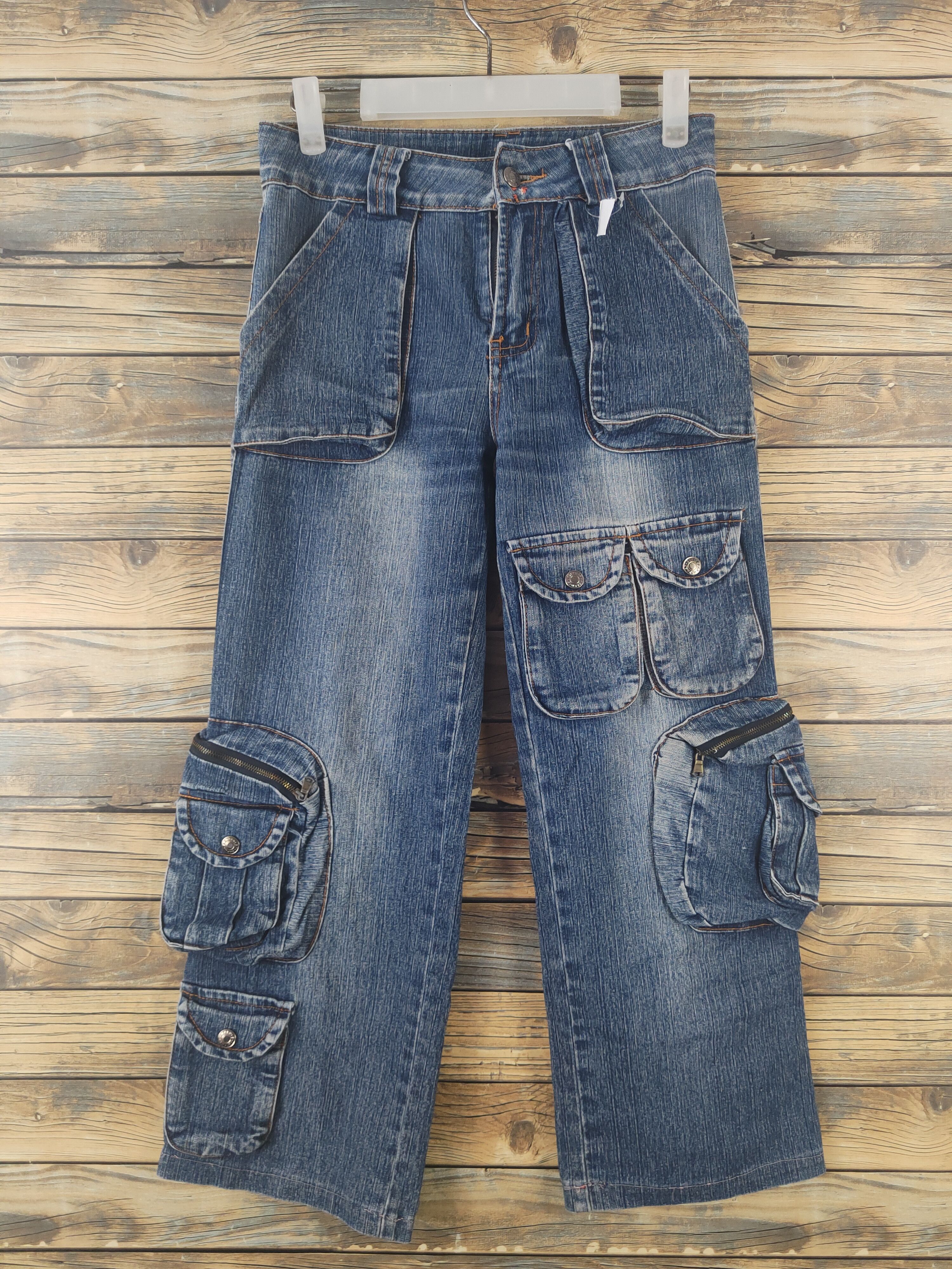 Japanese Brand DL Haphazard Blue Distressed Ripped Denim Jeans #2043 Size US 26 / EU 42 - 1 Thumbnail