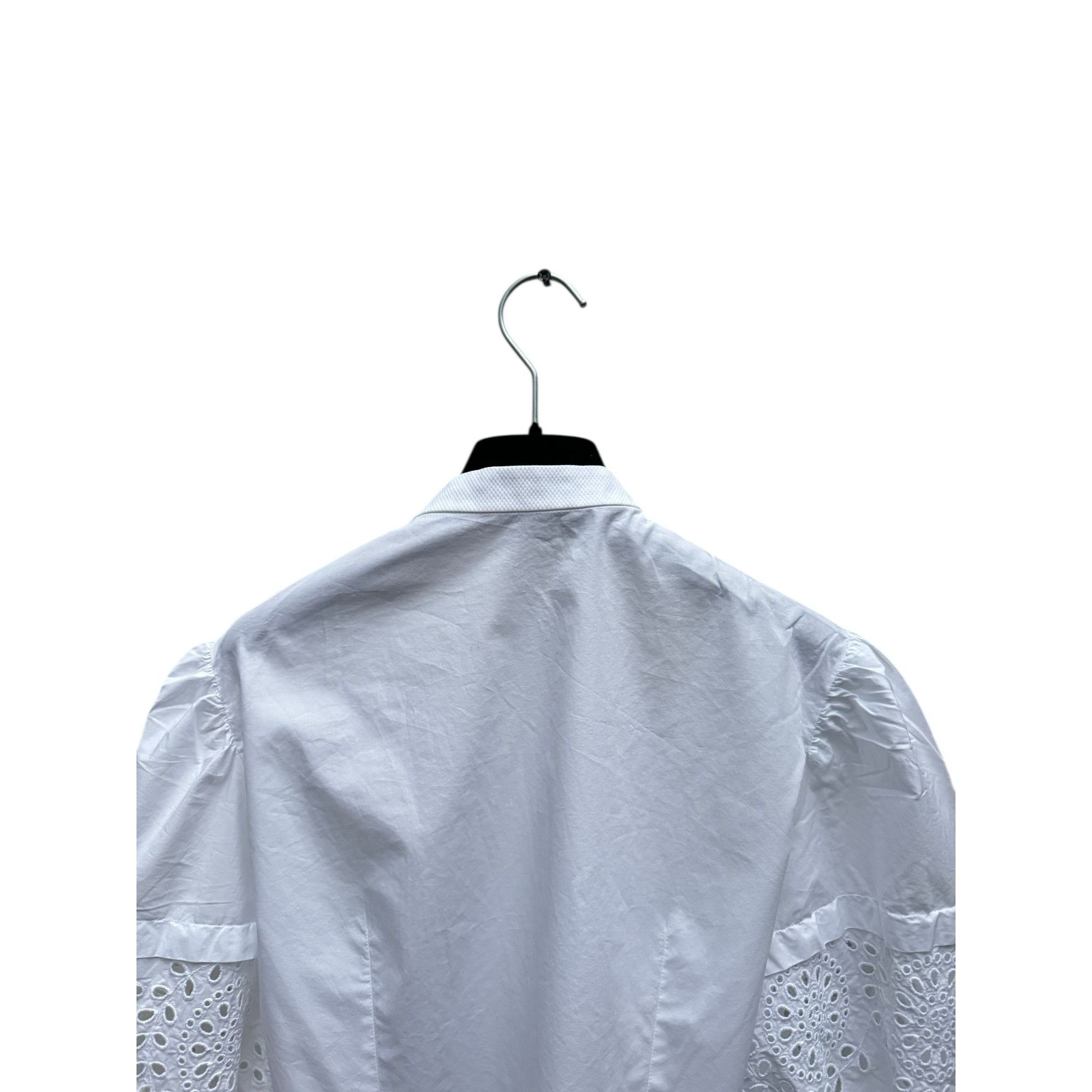 Alexander McQueen White Romantic Puff-Sleeve Shirt Size M / US 6-8 / IT 42-44 - 6 Thumbnail