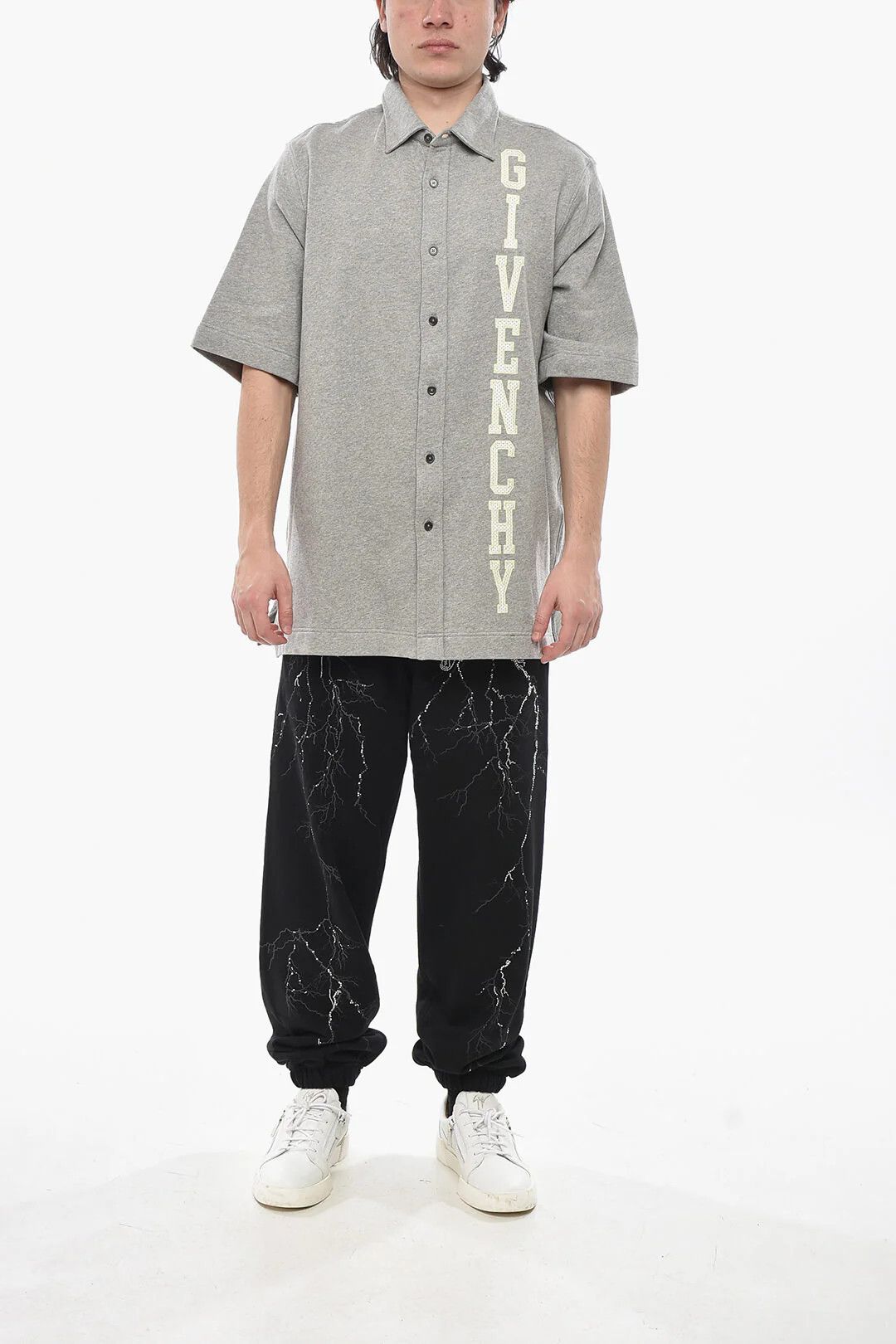 Givenchy og1mm0326 Cotton-Jersey Polo in Grey Size US XS / EU 42 / 0 - 4 Thumbnail