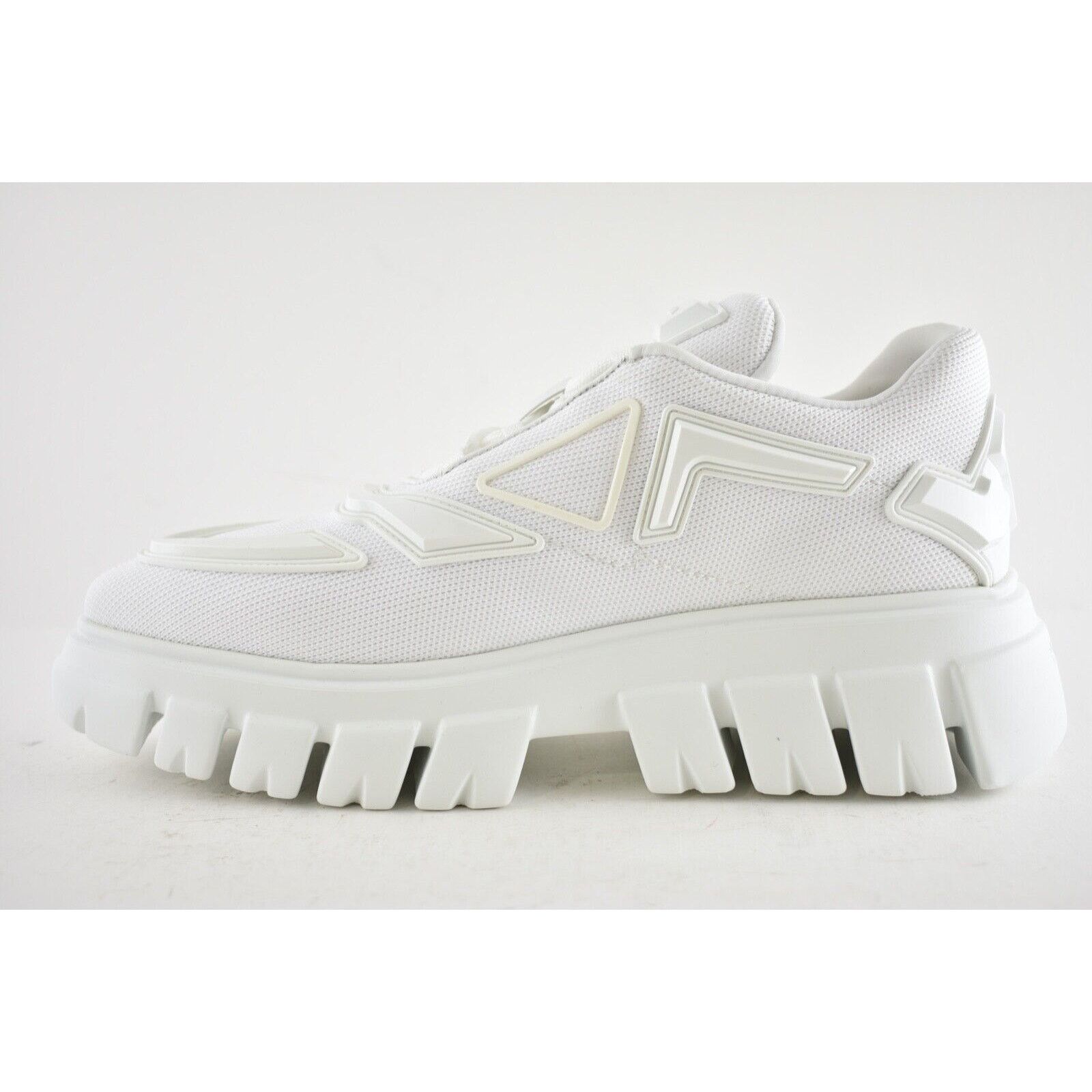 Prada Prada Monolith Sole White Platform Flat Low Sneaker 38.5 Size US 8.5 / IT 38.5 - 9 Thumbnail