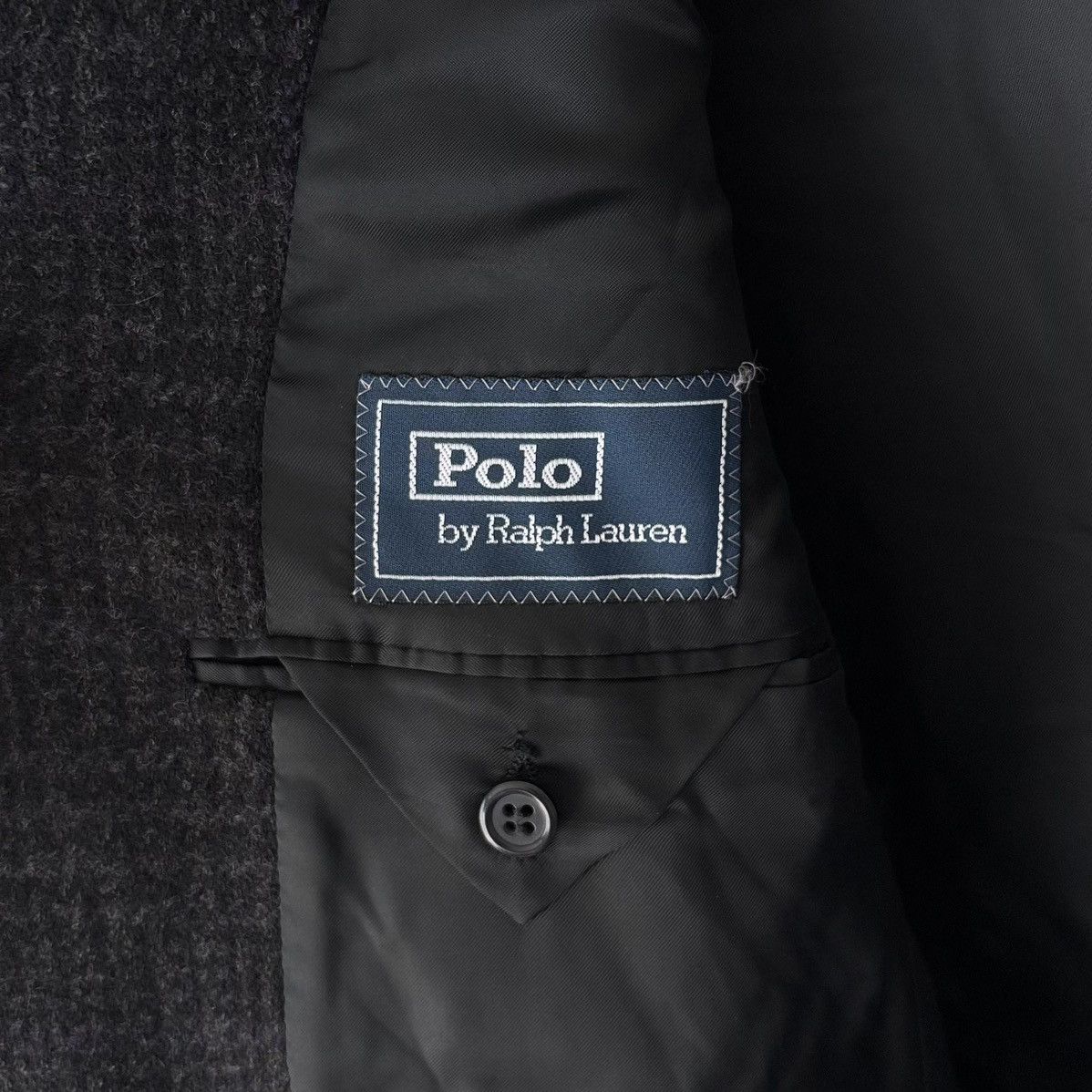 Polo Ralph Lauren Cashmere Wool Blend Windowpane Blazer Corneliani Charcoal Size 42L - 4 Thumbnail