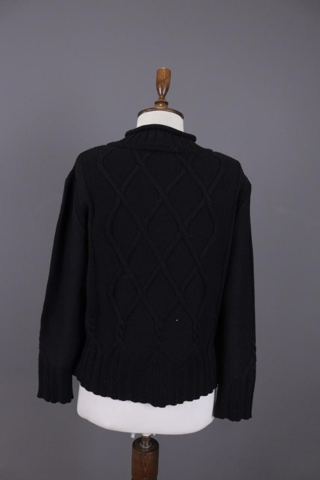 Carlo Colucci Carlo Colucci Black Wool Embroidered Knit Sweater Size 40 Size M / US 6-8 / IT 42-44 - 6 Thumbnail