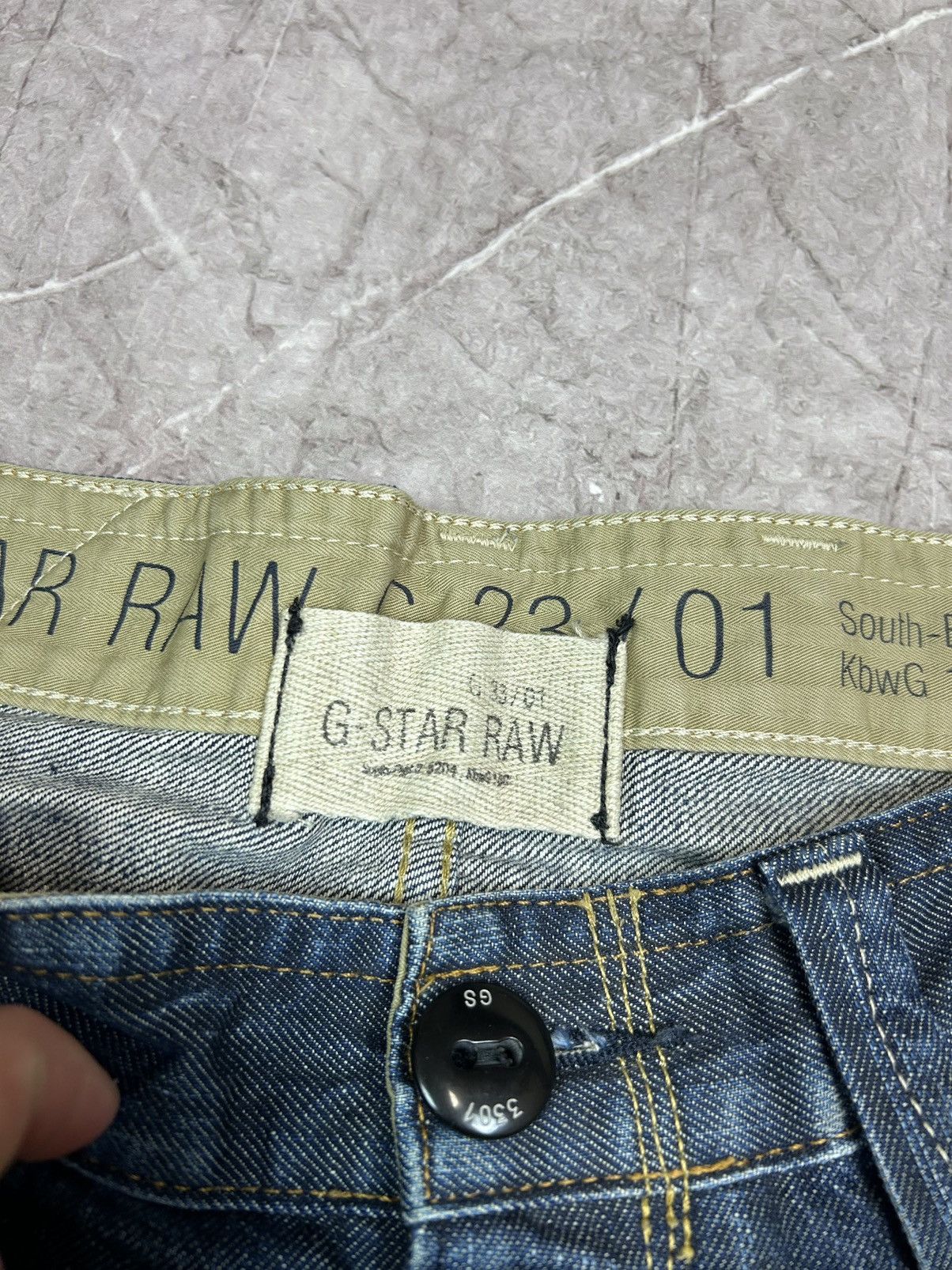 G-Star × Japanese Brand G-Star Raw Jack Dirty Wash Jeans Size US 33 - 5 Thumbnail