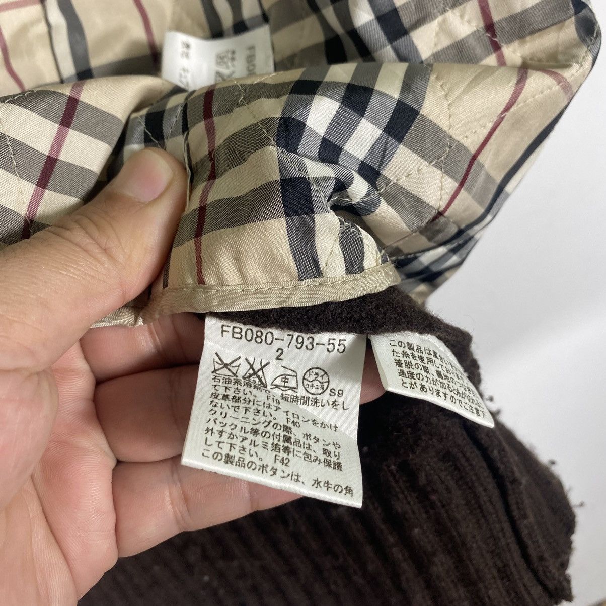 Vintage Burberrys Nova Check Button/Zipper Knit Jacket