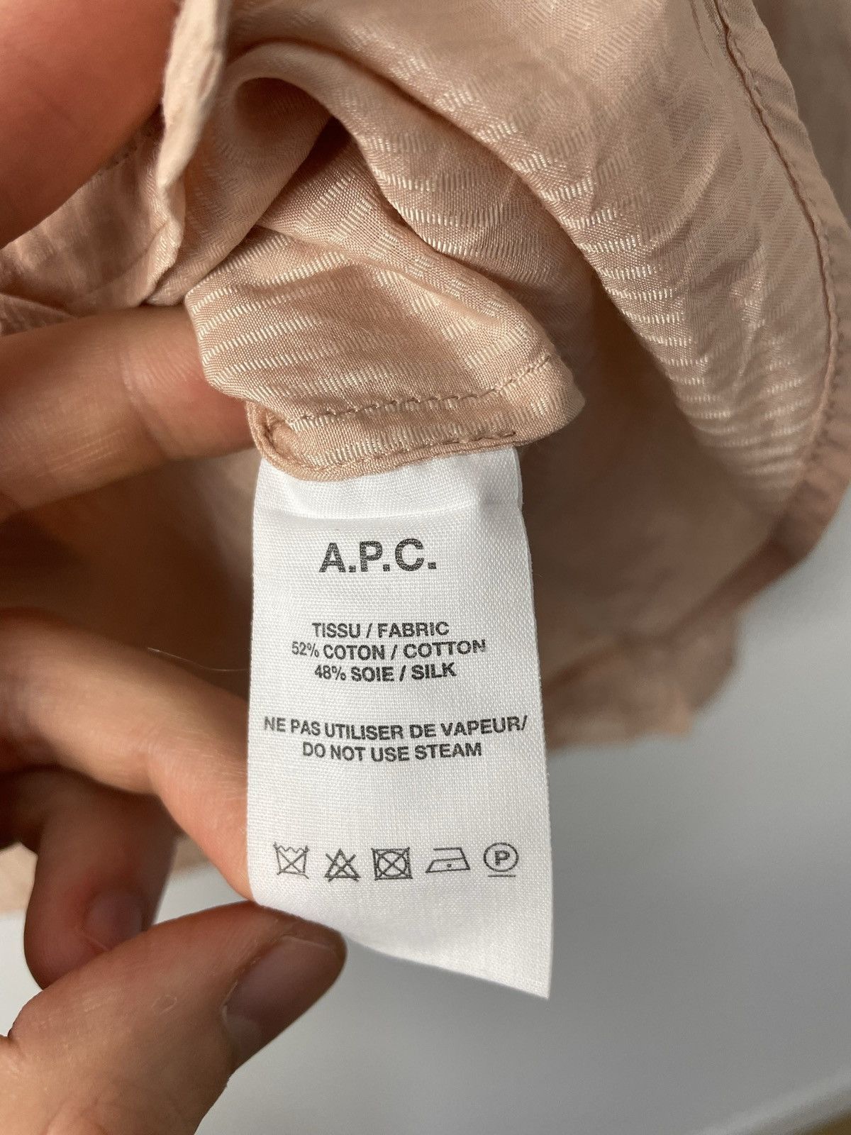 A.P.C. A.P.C Silk Cotton Button Up Long Sleeve Shirt Casual Rare Size XS / US 0-2 / IT 36-38 - 4 Thumbnail