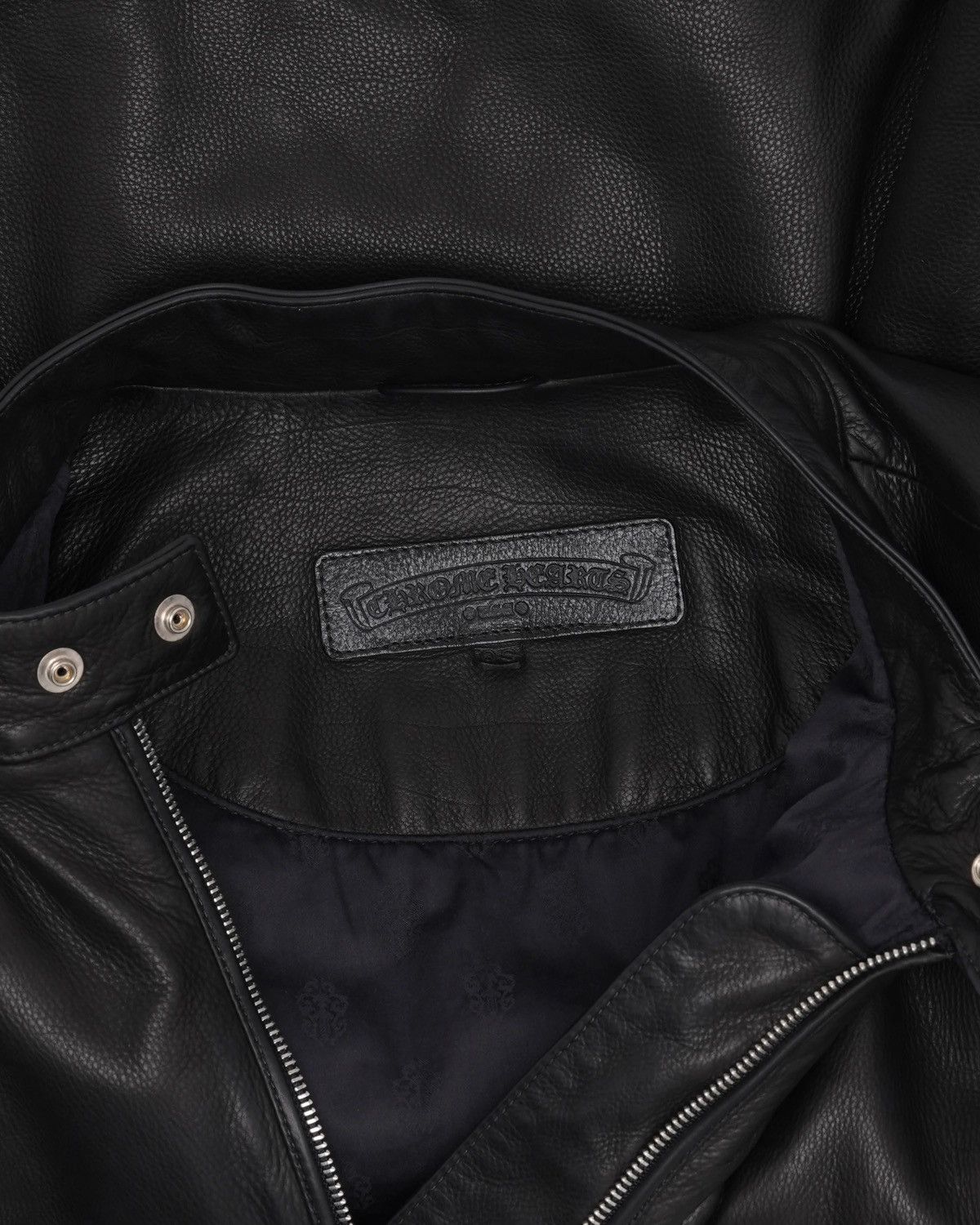 CHROME HEATS Fleur Piping Leather Jacket