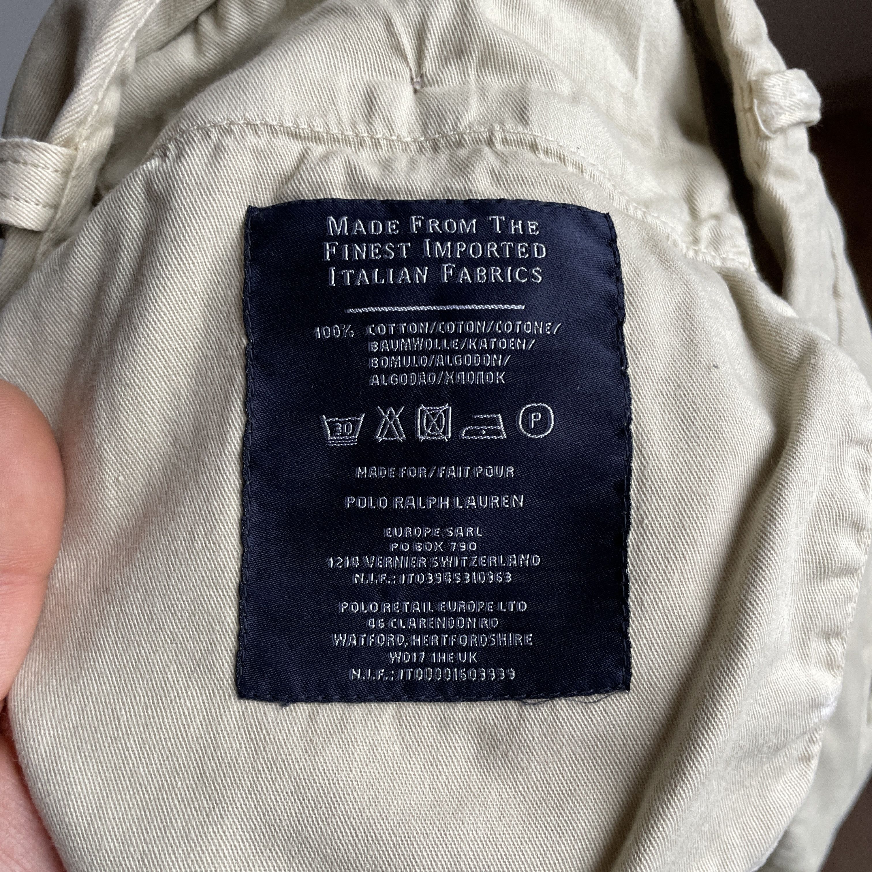Polo Ralph Lauren Polo Ralph Lauren Vintage Beige Distressed Heavy Chinos Size US 33 - 14 Thumbnail