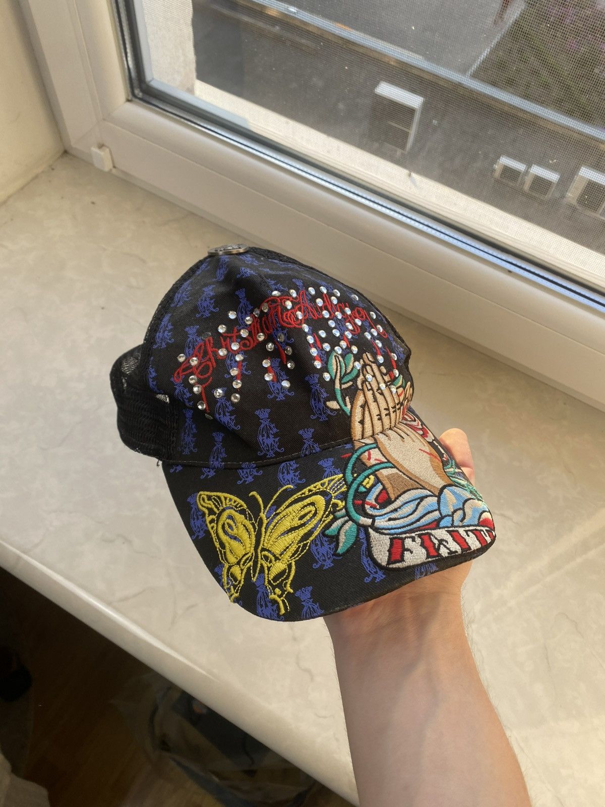 Christian Audigier 🔥 Christian Audigier Ed Hardy Skull Y2K Hat Cap Affliction Size ONE SIZE - 2 Thumbnail