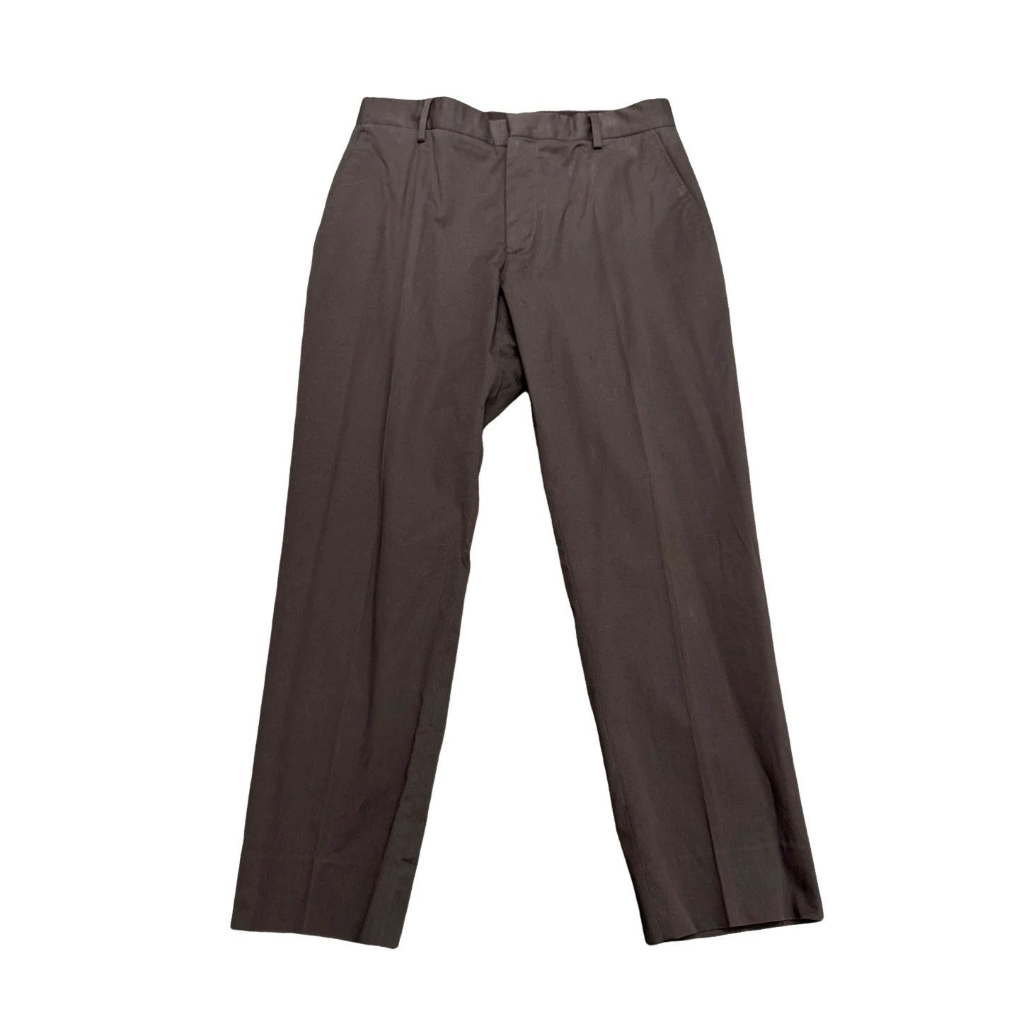 Ermenegildo Zegna Ermenegildo Zegna Brown Cotton Pants Size 34 Size US 34 / EU 50 - 1 Thumbnail