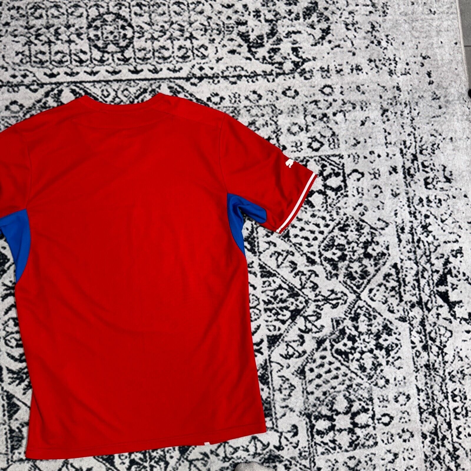 Puma × Vintage Puma Unisex Red Polyester Jersey T-Shirt Size M Regular Fit Size US M / EU 48-50 / 2 - 9 Thumbnail