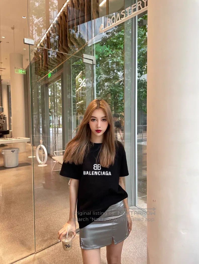 Balenciaga Balenciaga Mosaic Blurred Logo BB Letter Short Sleeve T-Sh Size US M / EU 48-50 / 2 - 3 Thumbnail