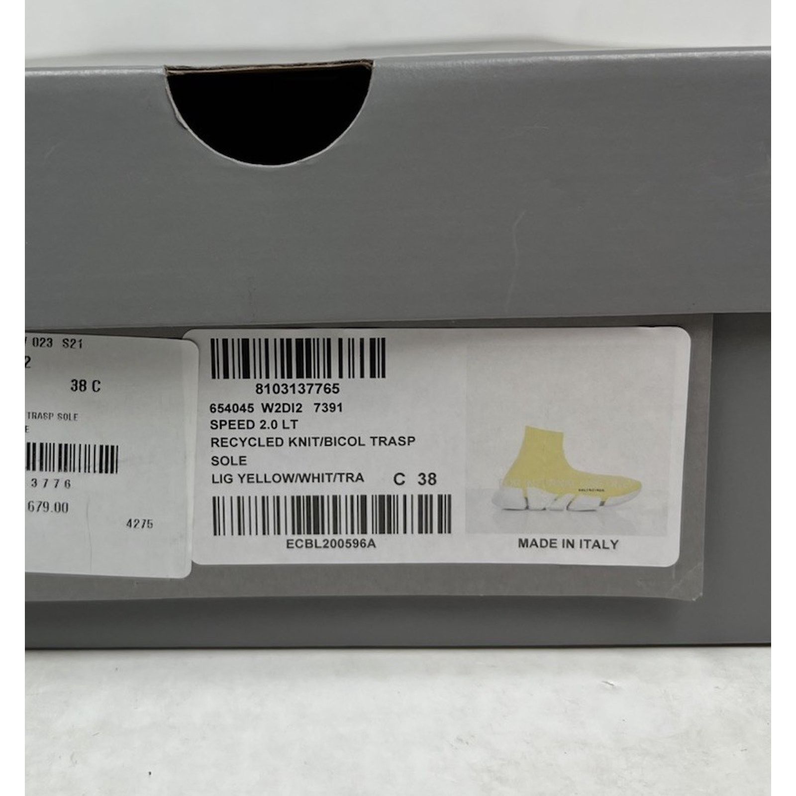 Balenciaga Size 38EU/8W - Balenciaga 2.0 Recycled Yellow Speed NEW Size US 8 / IT 38 - 8 Thumbnail