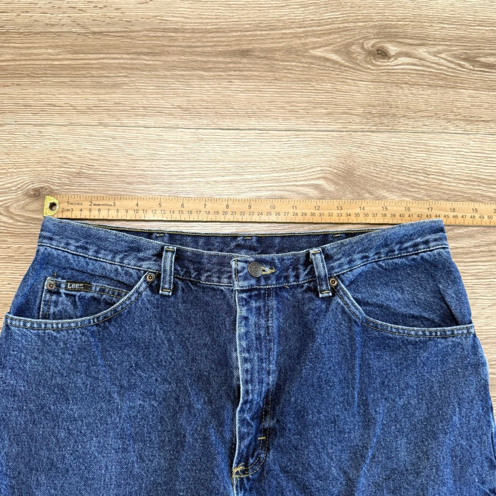 Lee VINTAGE Lee Jeans Men 38x32 Denim Straight Fit Cotton Zip Fly Blue 80s 90s Casual Size US 38 / EU 54 - 3 Thumbnail