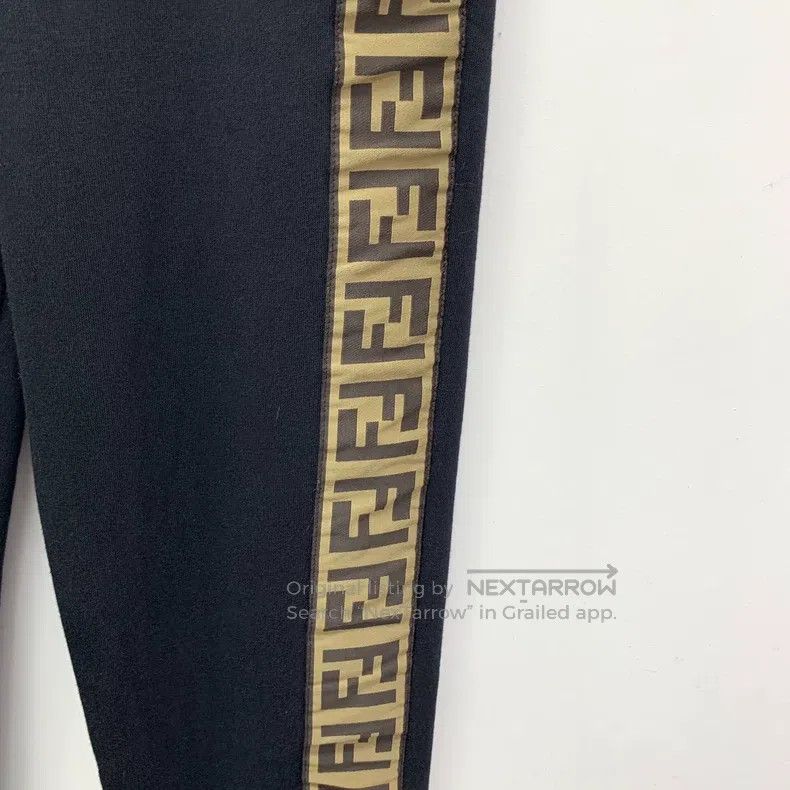 Fendi Fendi Black Side Logo Letter Cotton Drawstring Casual Spor Size 25" / US 0 / IT 36 - 4 Thumbnail