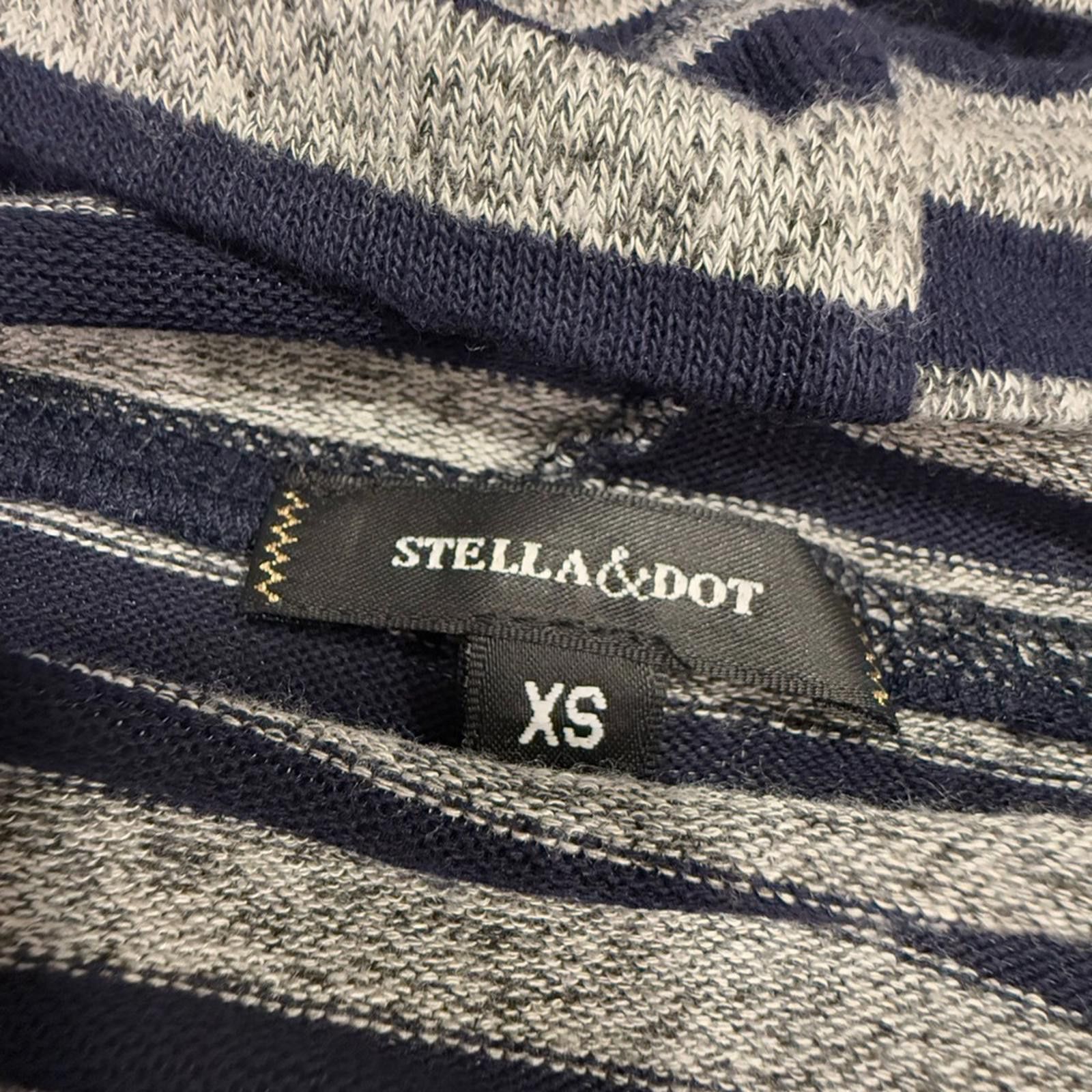 Other Stella & Dot navy blue & gray long line cardigan SZ XS Size XS / US 0-2 / IT 36-38 - 5 Thumbnail