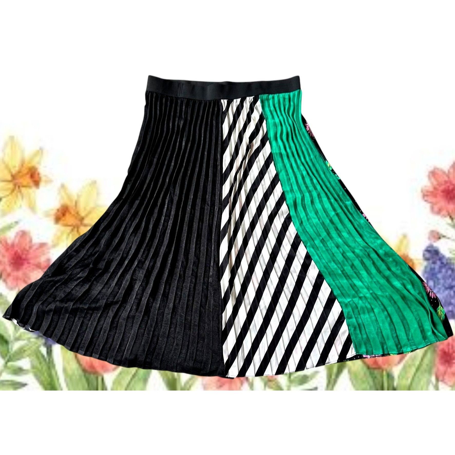 Other NWT Capsule Simply Be Skirt Size 16 Stretch Waist Pleated Fl Size 38" / US 16 / IT 52 - 8 Thumbnail