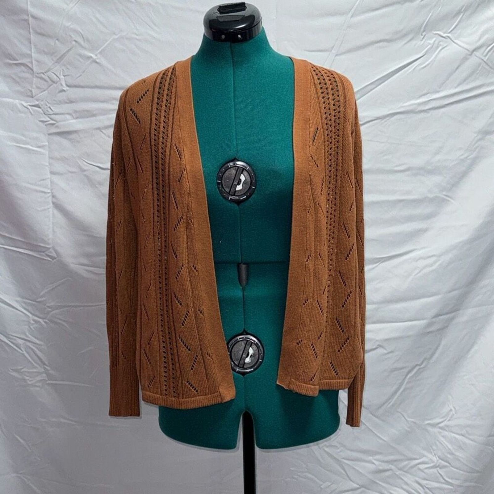 Other Cyrus Burnt Orange Open Weave Cardigan | Sz S Size S / US 4 / IT 40 - 2 Thumbnail