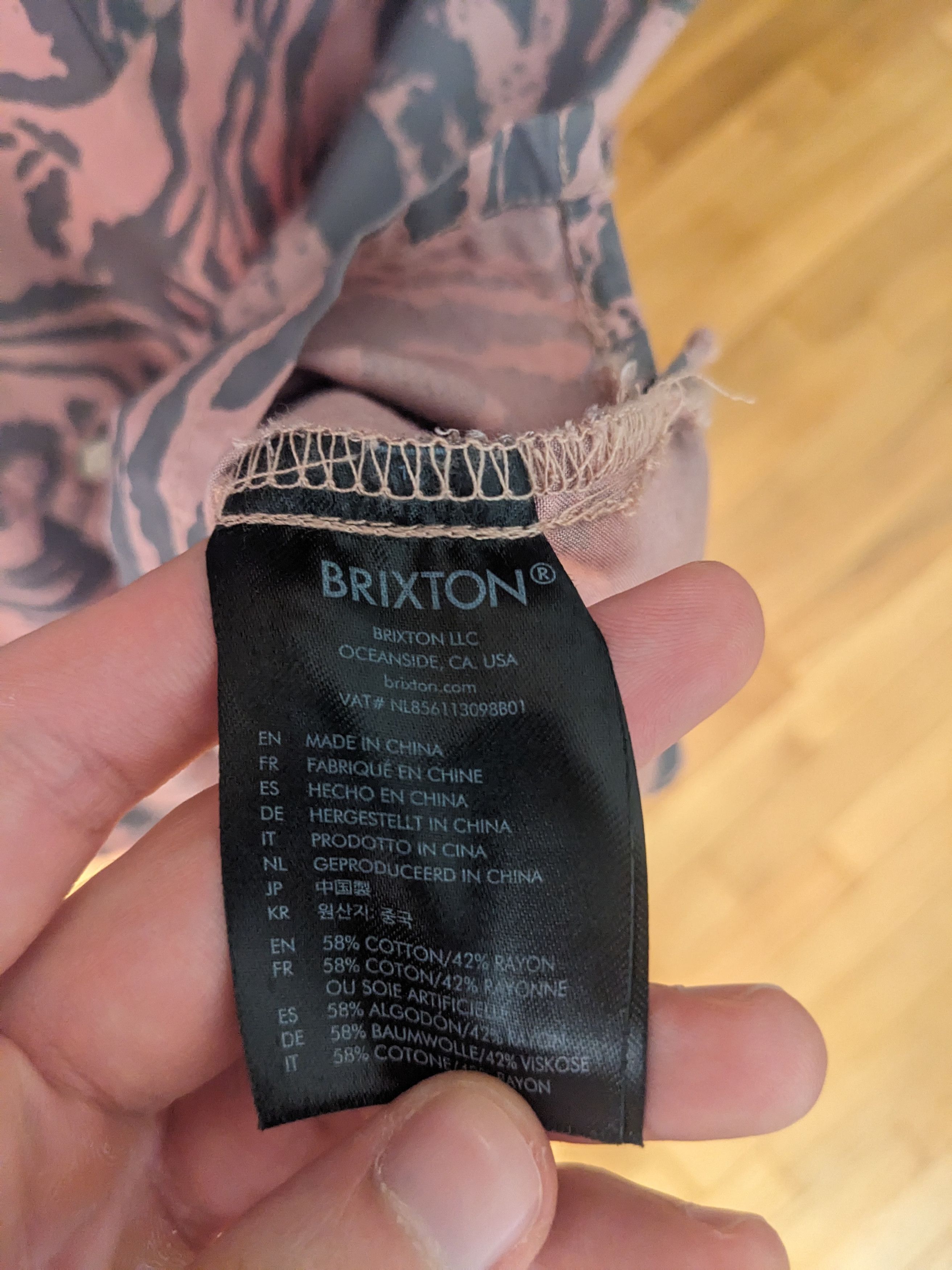 Brixton BRIXTON LOVITZ S/S WOVEN | CAMEO PINK GREY | LARGE Size US L / EU 52-54 / 3 - 6 Thumbnail