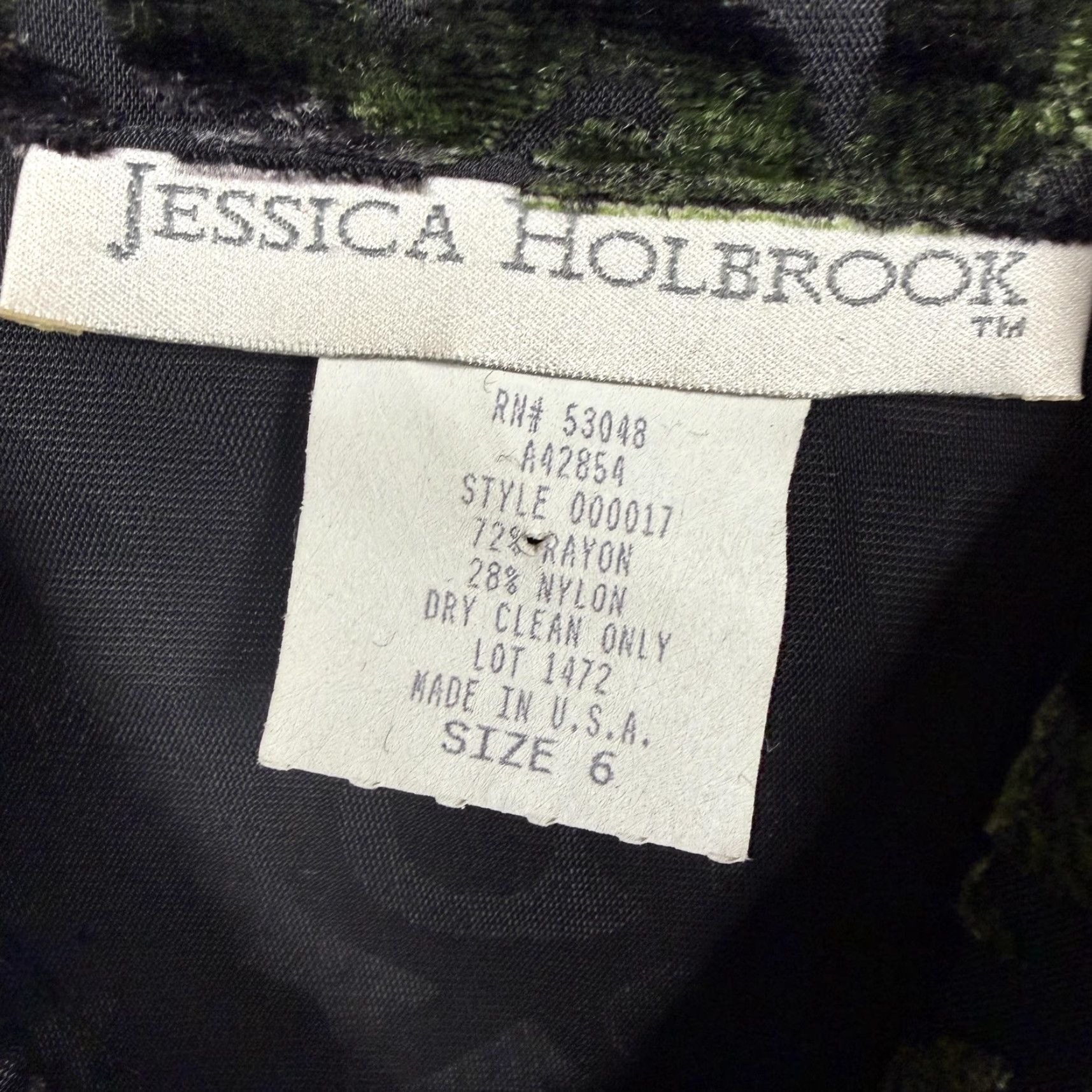 Velvet VINTAGE Jessica Holbrook Tunic Blouse Black Velvet Burnout Paisley 6 Women Long Sleeve Button Front Collared 90s Whimsigoth Glam Boho Size M / US 6-8 / IT 42-44 - 5 Thumbnail