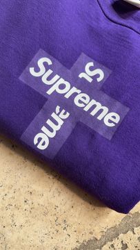 Supreme Cross Box Logo Purple | Grailed