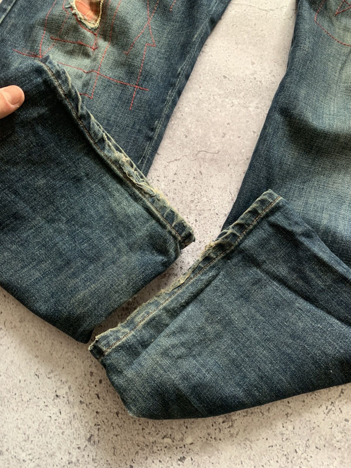 Iceberg 🔥VINTAGE 90s ICEBERG DISTRESSED Y2K JEANS Size US 38 / EU 54 - 14 Thumbnail