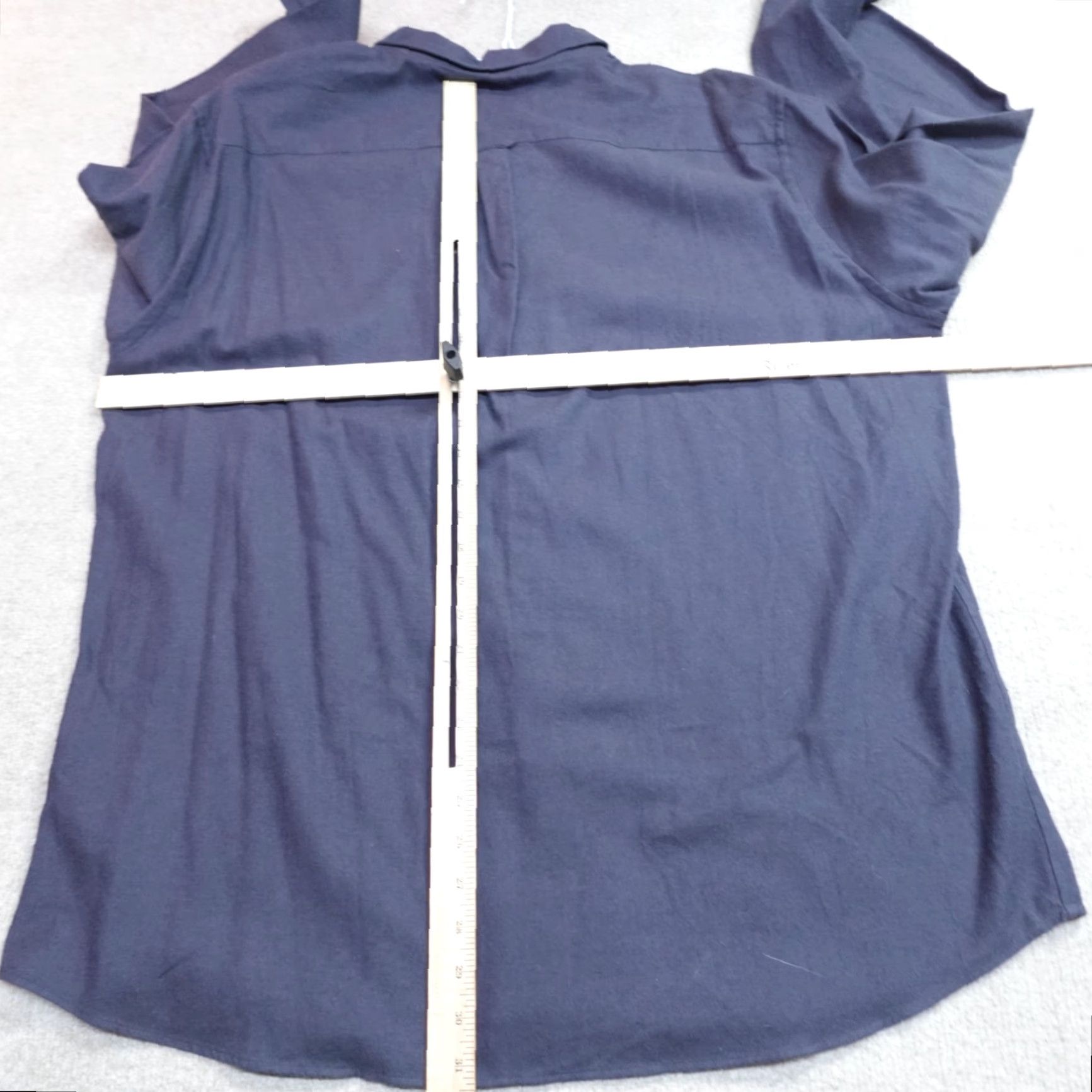 Jaeger Jaeger Shirt XL Blue Gray Long Sleeve Cotton Wool Blend Flannel Made in Portugal Size US XL / EU 56 / 4 - 6 Thumbnail