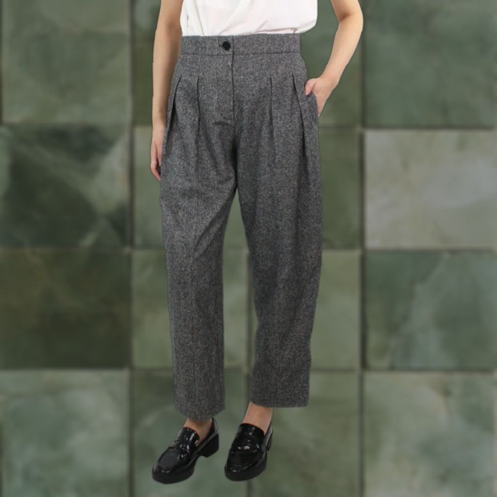 ME+EM VINTAGE ME+EM Grey High Rise Wool Silk Blend Trousers Pants Size 4 Size 27" / US 4 / IT 40 - 1 Thumbnail