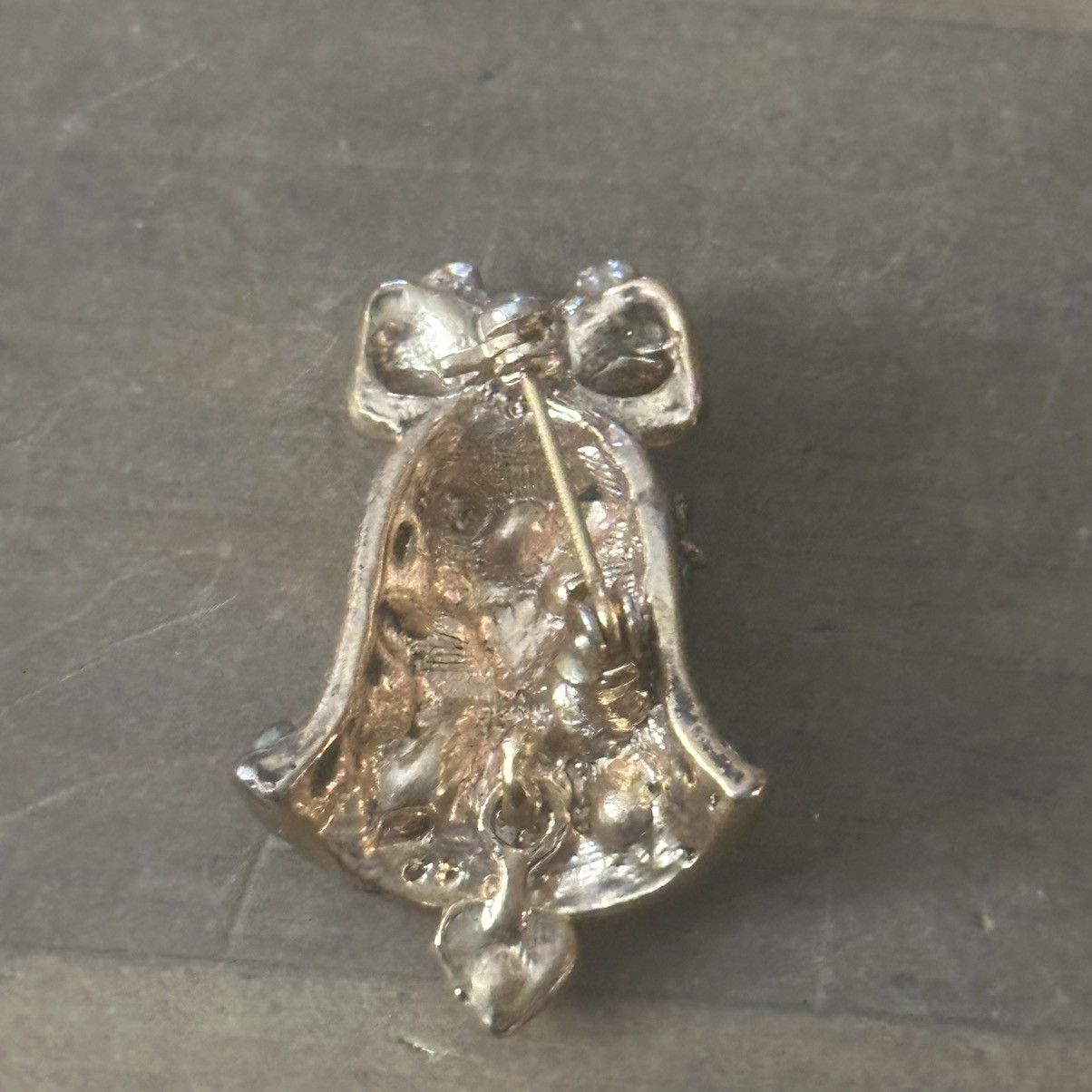 Vintage Vintage Christmas rhinestone bell brooch Size ONE SIZE - 5 Thumbnail