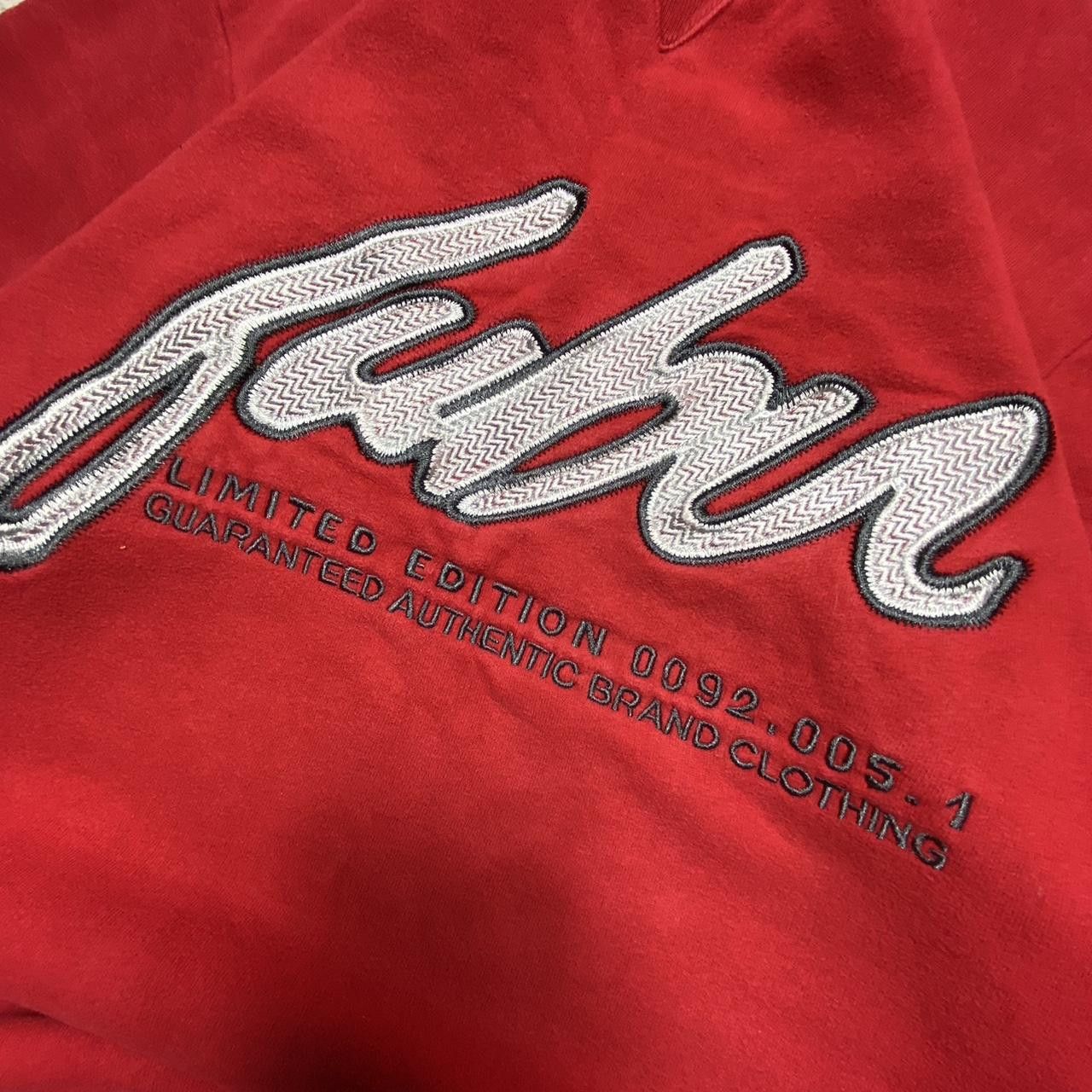 Fubu 00s FUBU Embroidered Streetwear Hoodie Red XL Size US XL / EU 56 / 4 - 3 Thumbnail