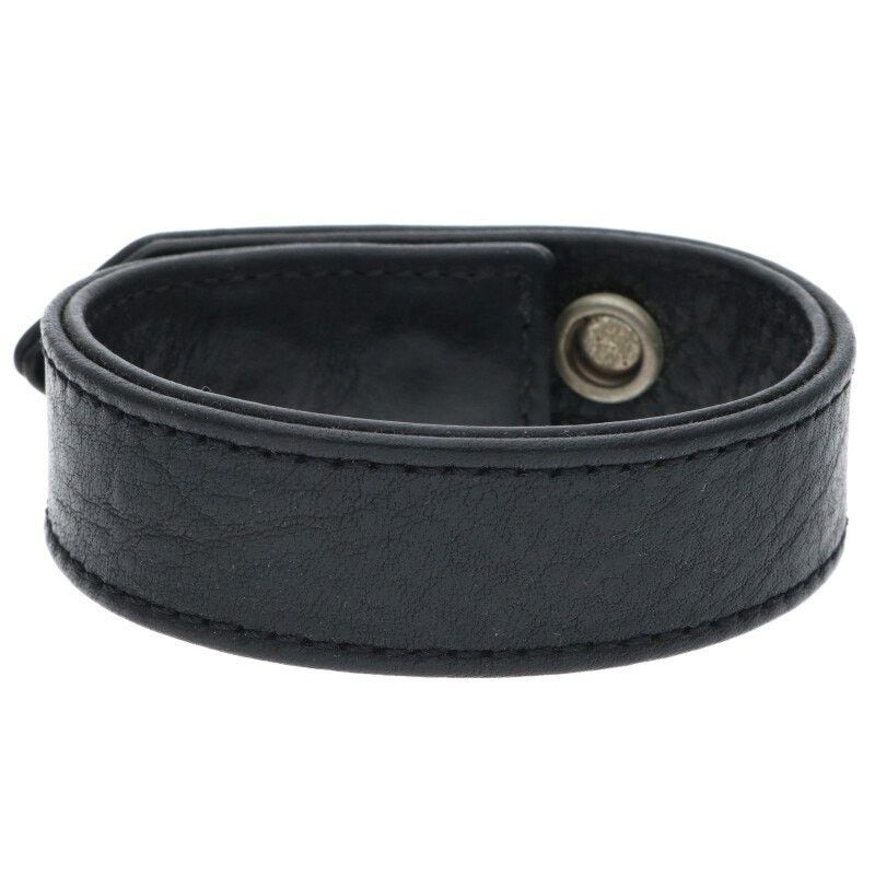 アクセサリー Chrome Hearts 3 Button 2 Snap Leather Chrome Hearts Adjustable Leather Sterling Silver Snap Bracelet | eBay