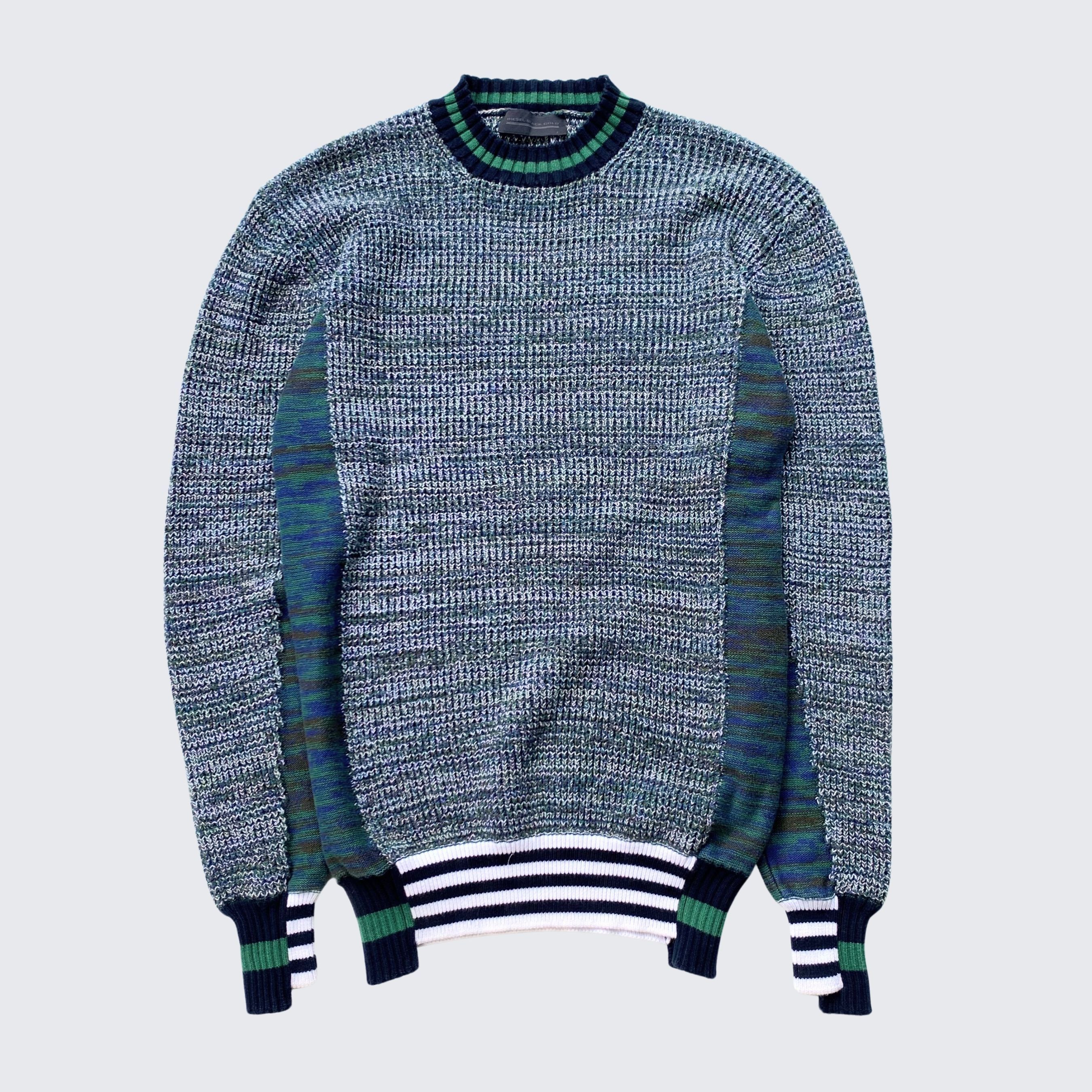 Designer × Diesel Black Gold × Vintage Vtg Diesel Black Gold 2000s Mens Fitted Tall Knit Sweater Size US M / EU 48-50 / 2 - 1 Thumbnail
